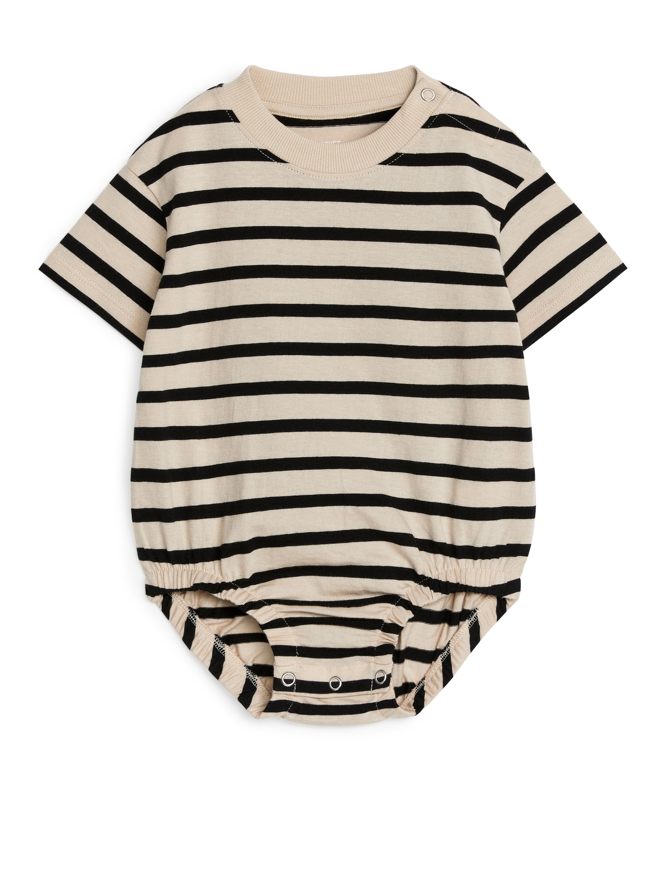 Short-Sleeved Jersey Romper - Czarny/beżowy - Wąski fason - Children - StillMedia/DescriptiveStillLife - 3
