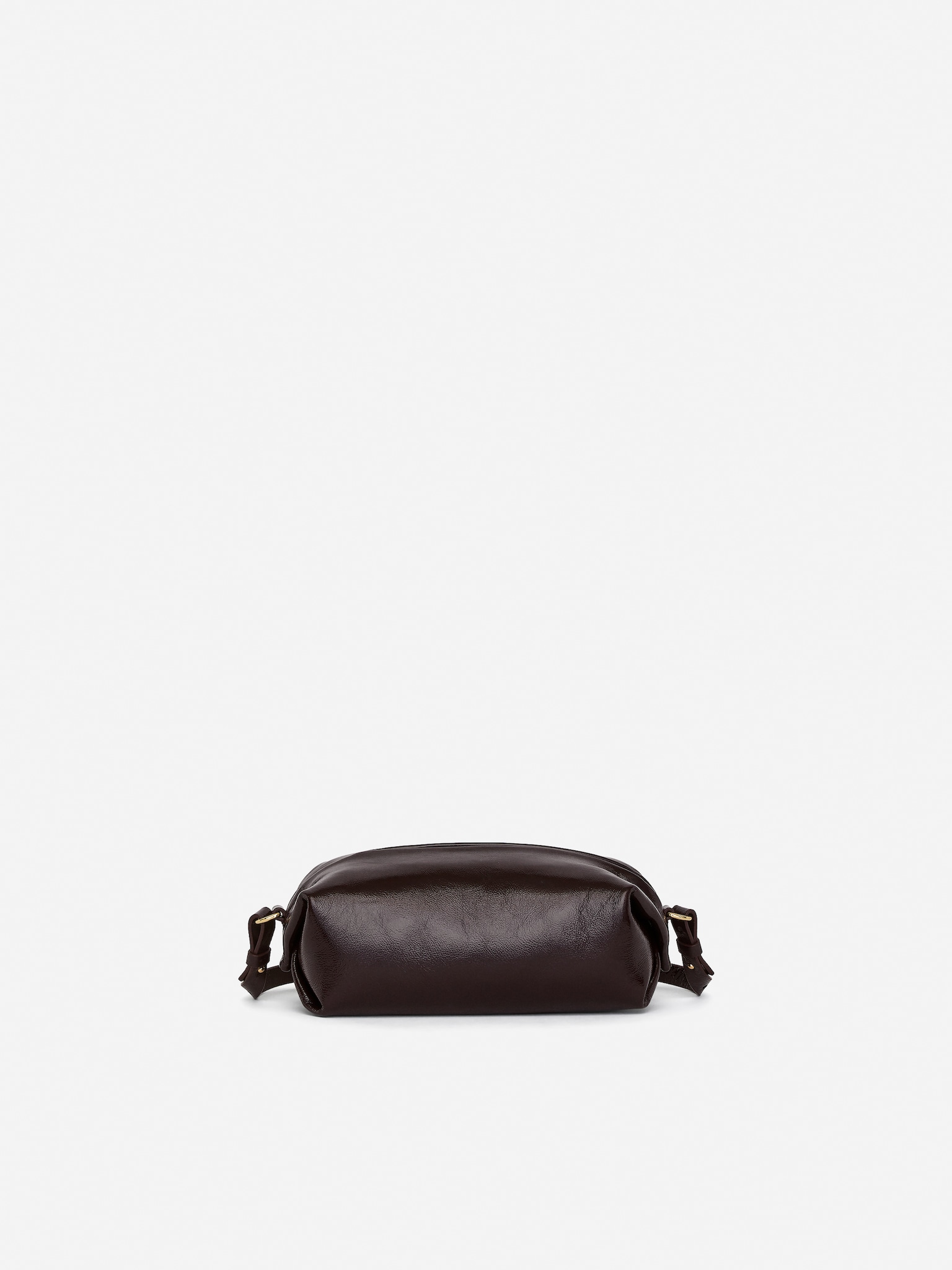 Lacquered Crossbody Bag - Burgundy - 2