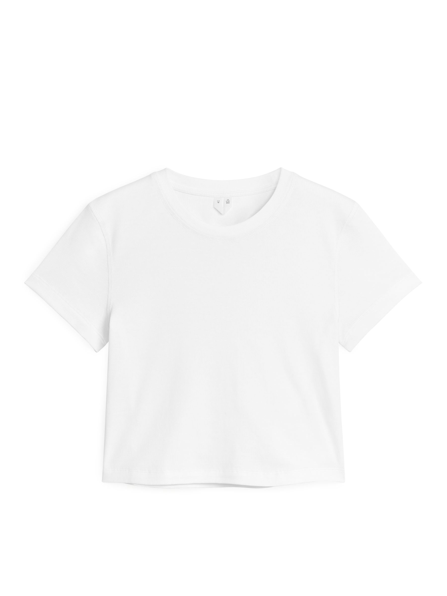 Geripptes Oberteil mit kurzen Ärmeln - Weiß - Slim Fit - Damen - StillMedia/DescriptiveStillLife - 1