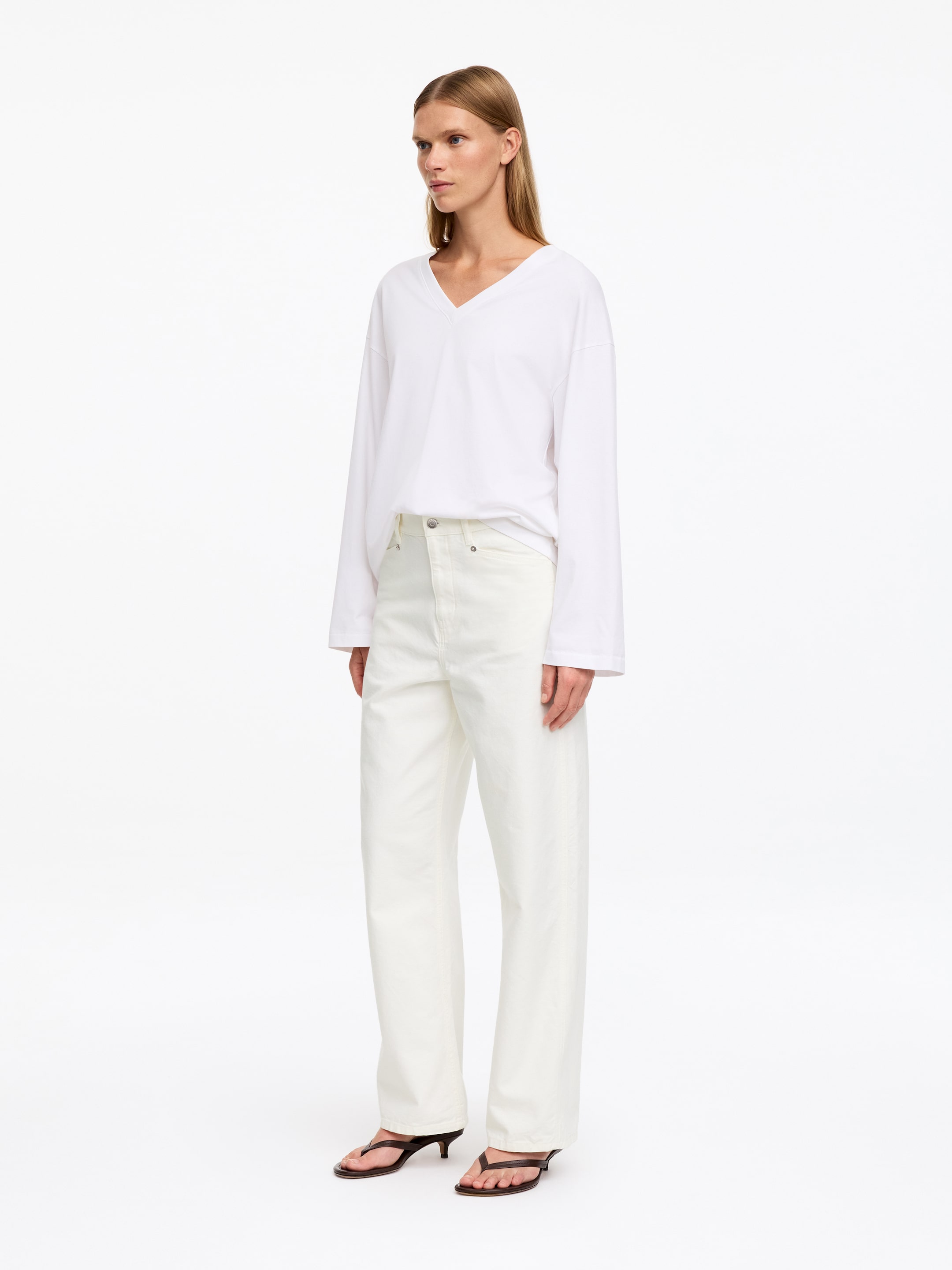Cotton Canvas Utility Trousers - Off-white - Relaxed fit - Women - StillMedia/Lookbook - 3
