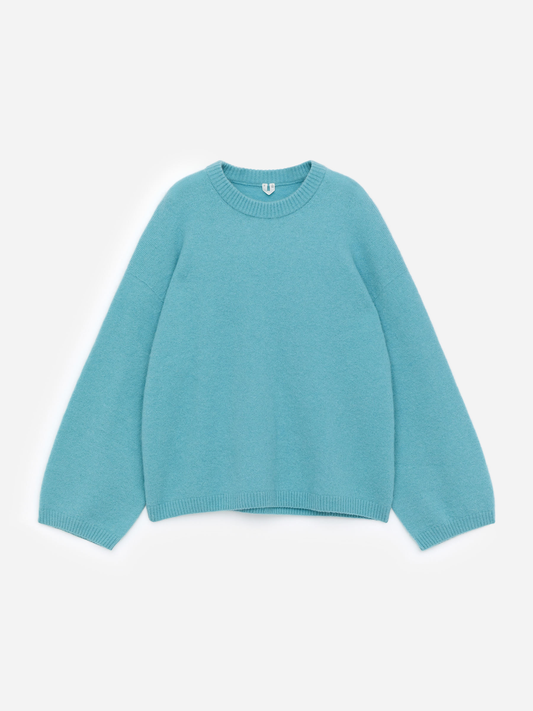 Alpaca-Wool Blend Jumper - Turquoise - Oversized - Women - StillMedia/DescriptiveStillLife - 1