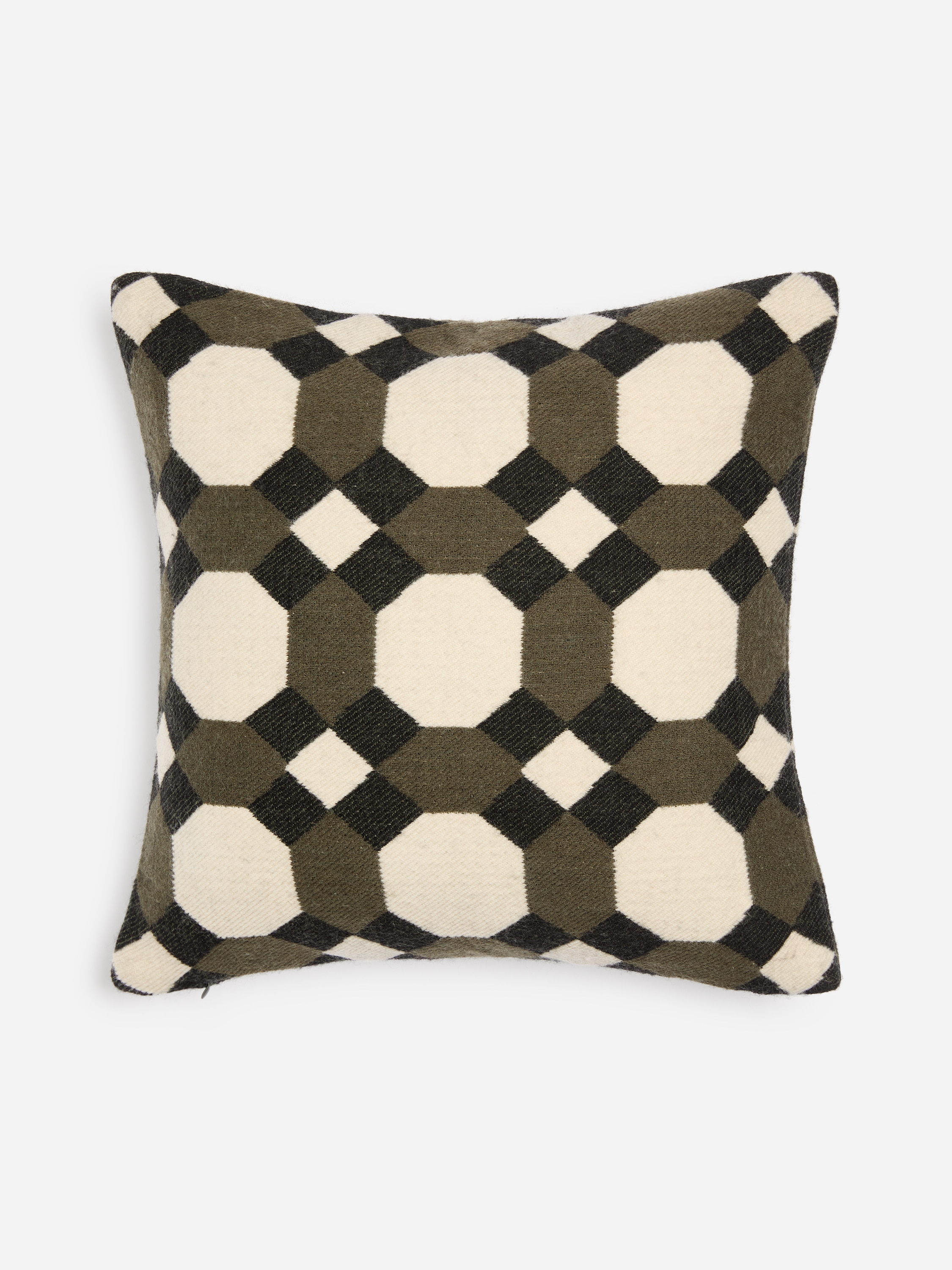 Husă De Pernă Din Lână 50 x 50 cm - Verde/Multicolor/Maro/Multicolor