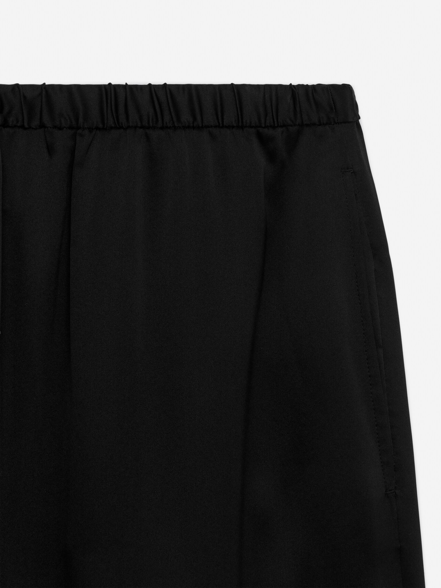 Pantalon en soie - Noir/Beige clair - 5