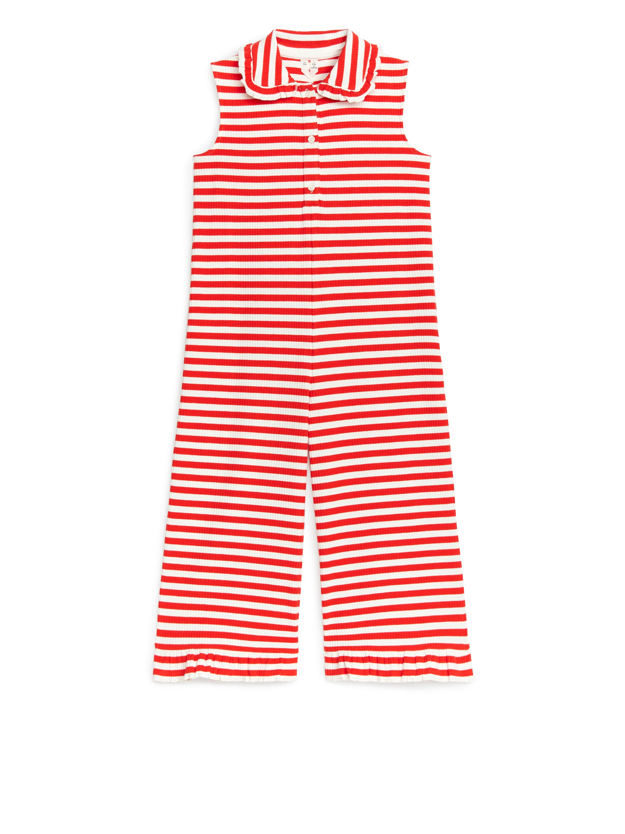 Ingrandisci l'immagine: Frill-Collar Jumpsuit - White/Red - BAMBINO | H&M CH 1