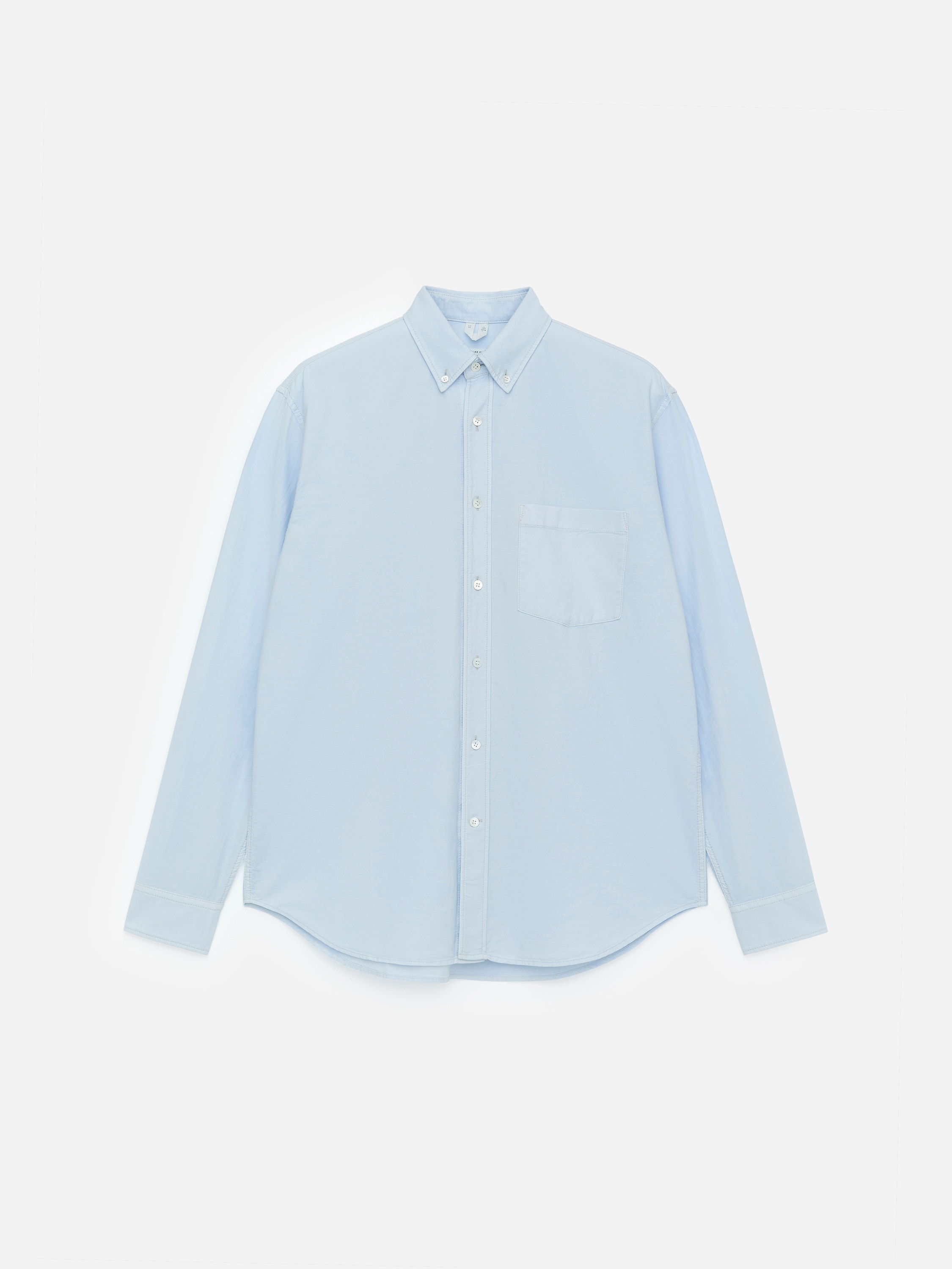 Camisa Oxford holgada - Azul claro/Negro/Menta empolvado