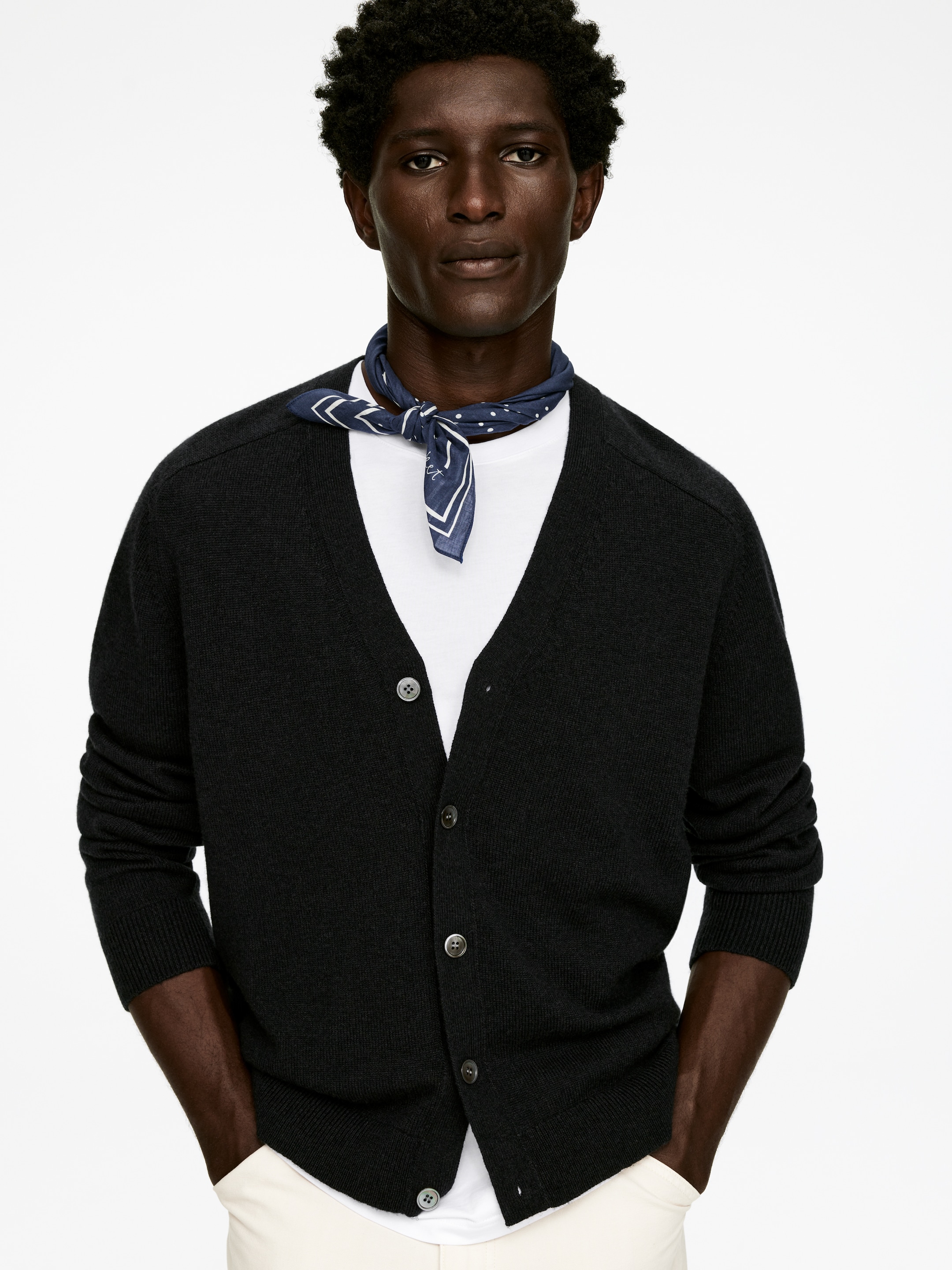 Agrandir l'image: Bandana en coton - Bleu foncé/Blanc cassé - HOMME | H&M CH 2