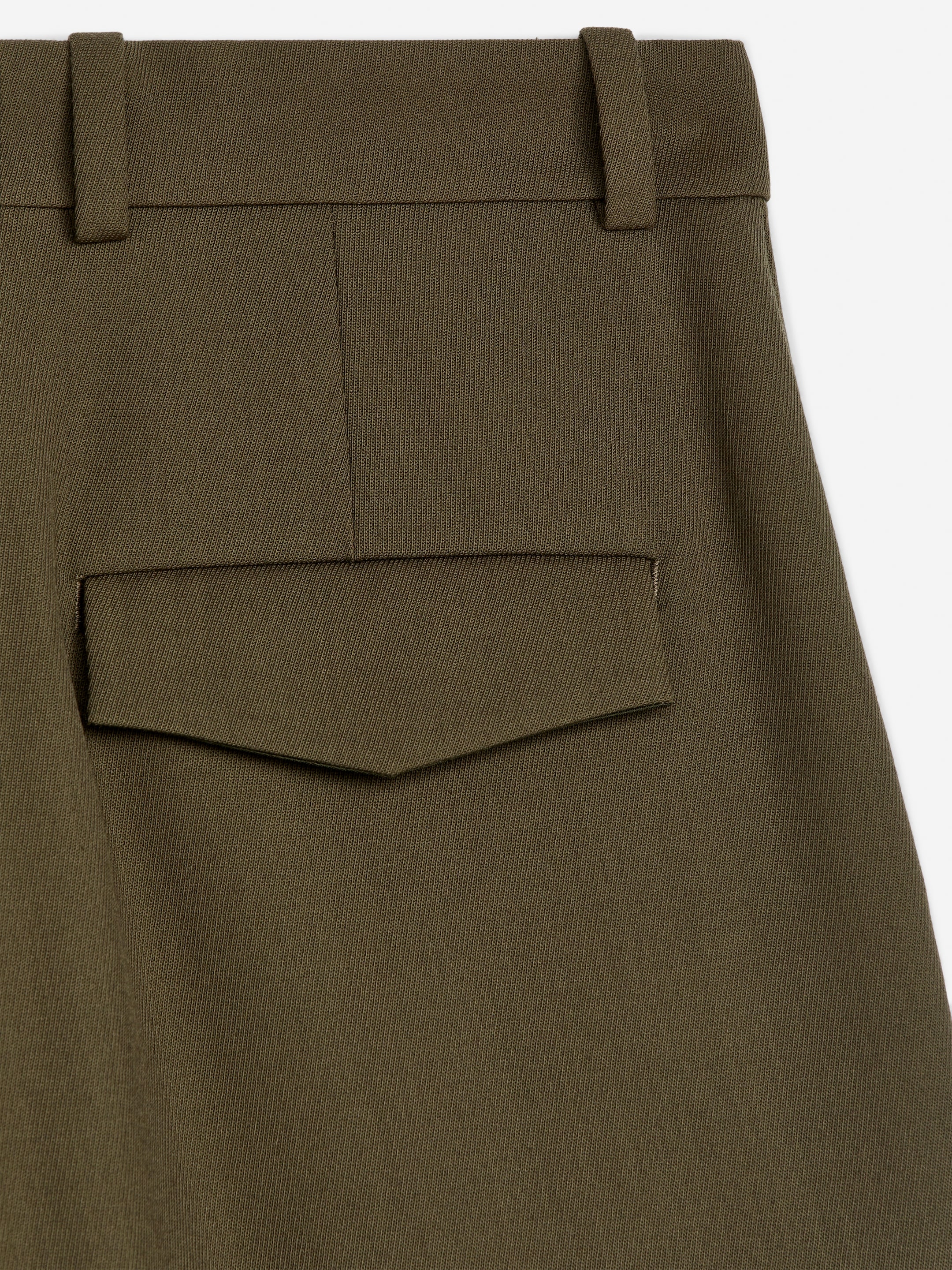 Plisowane spodnie z diagonalu - Zielony khaki - Luźny fason - Women - StillMedia/DescriptiveDetail - 2