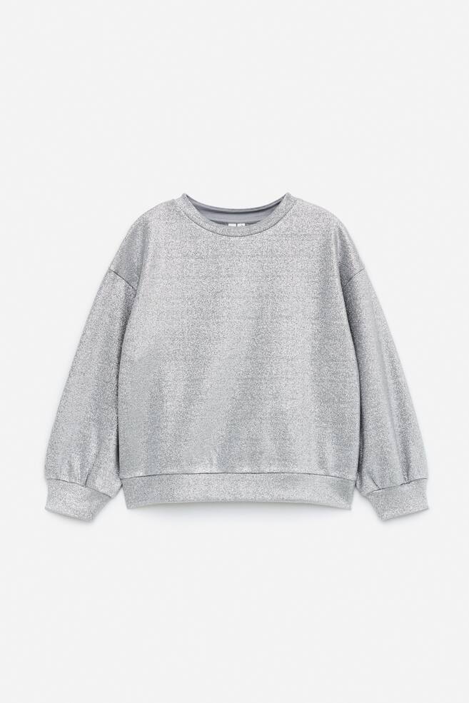 Glitter Sweatshirt - Grey/Metallic - 1