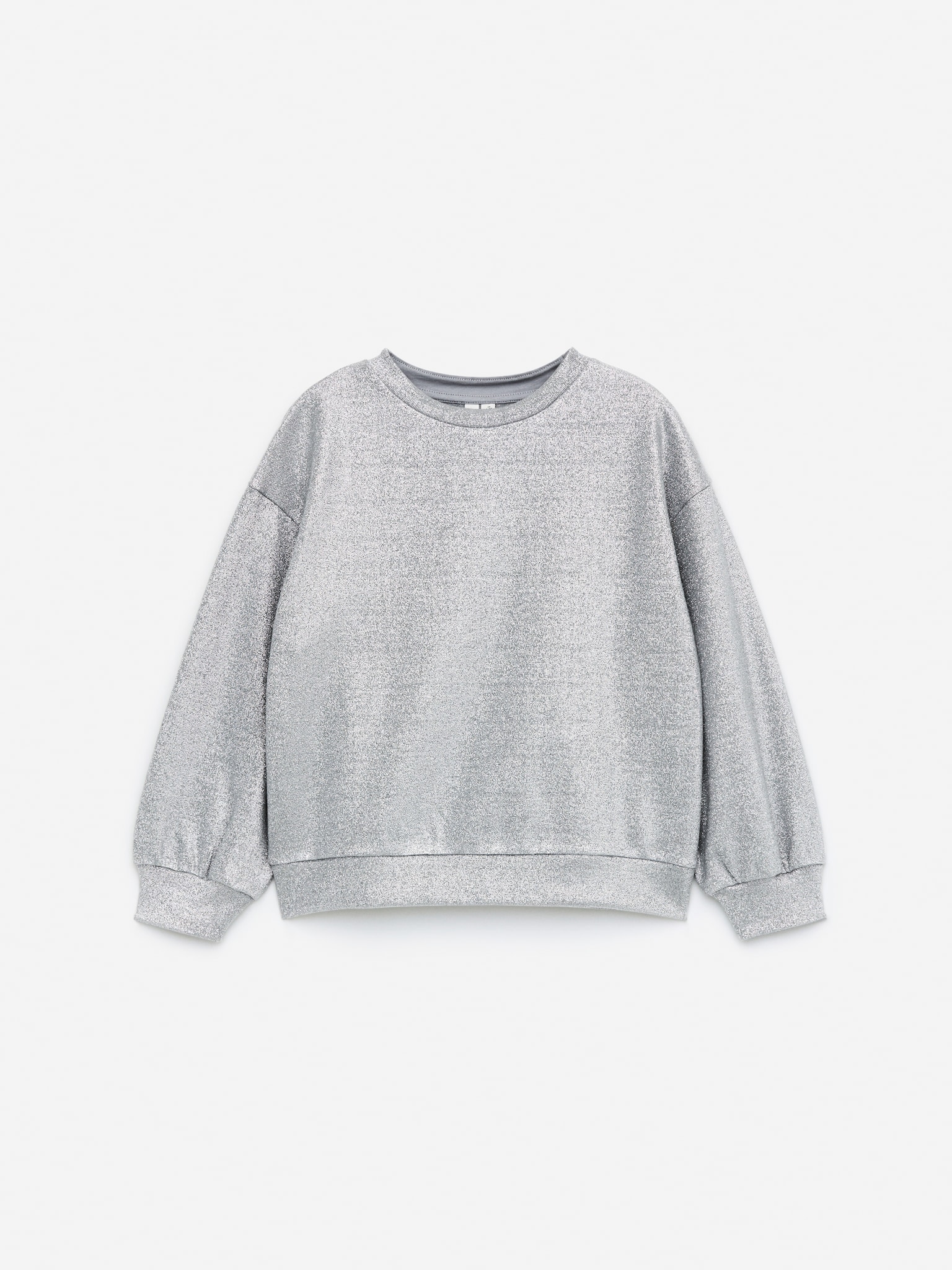 Glitzerndes Sweatshirt - Grau/Metallic