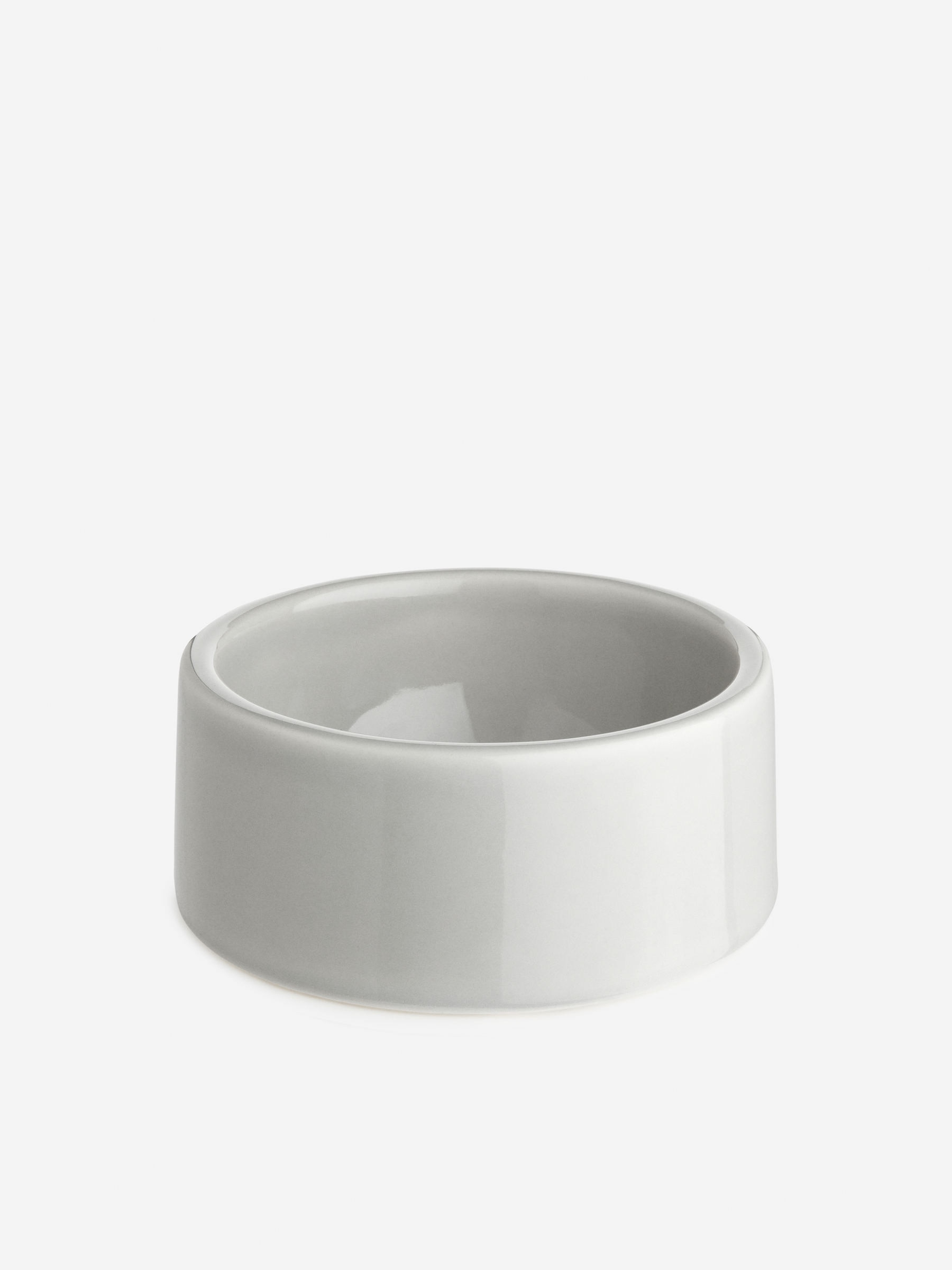 Stoneware Dog Bowl-#C0C3C6-6487