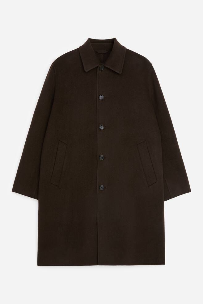 Double-Face Wool Coat - Castanho escuro/Azul escuro - 1