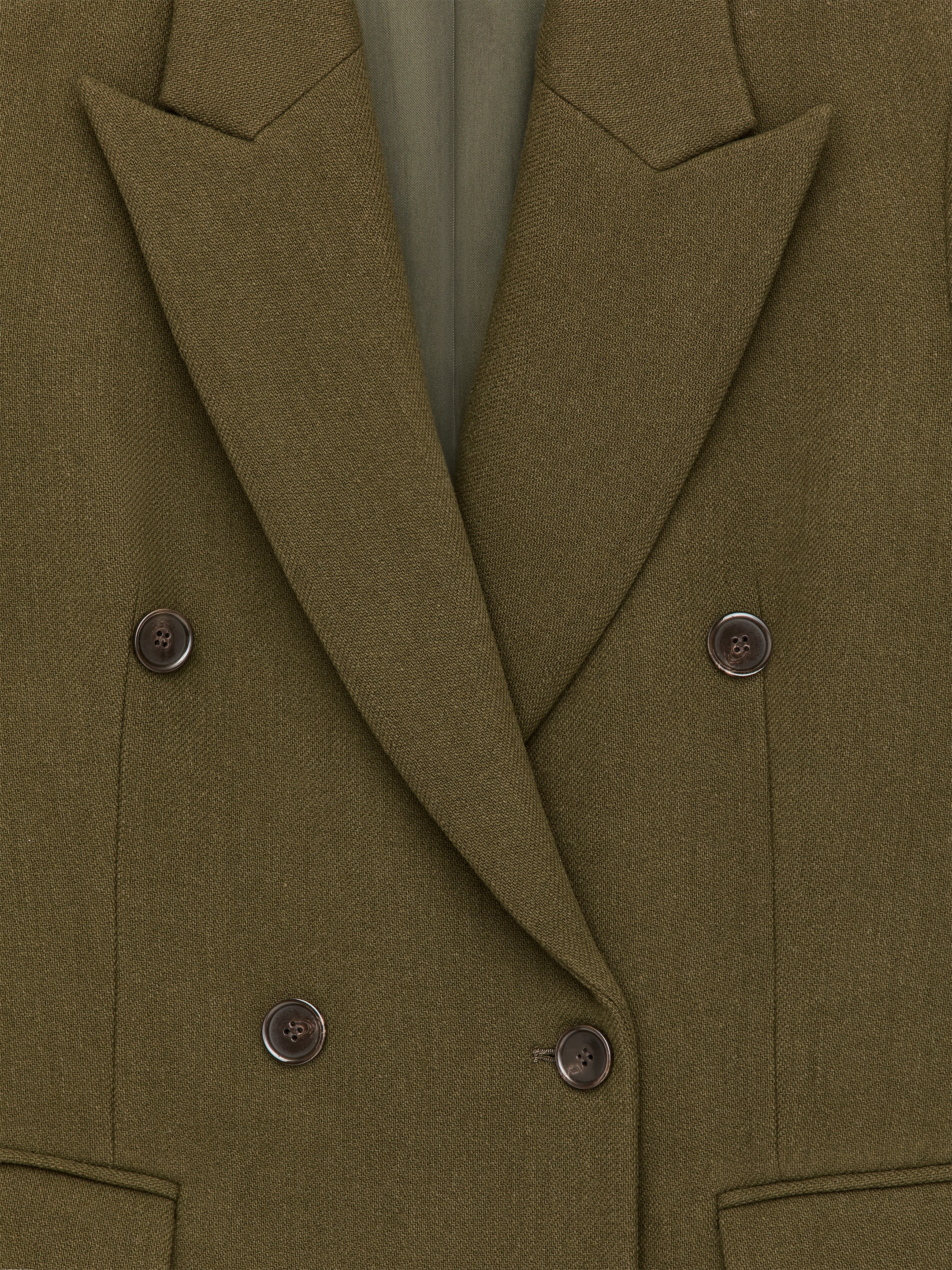 Manteau tailleur en laine mélangée - Vert foncé - Regular fit - Femme - StillMedia/DescriptiveDetail - 5