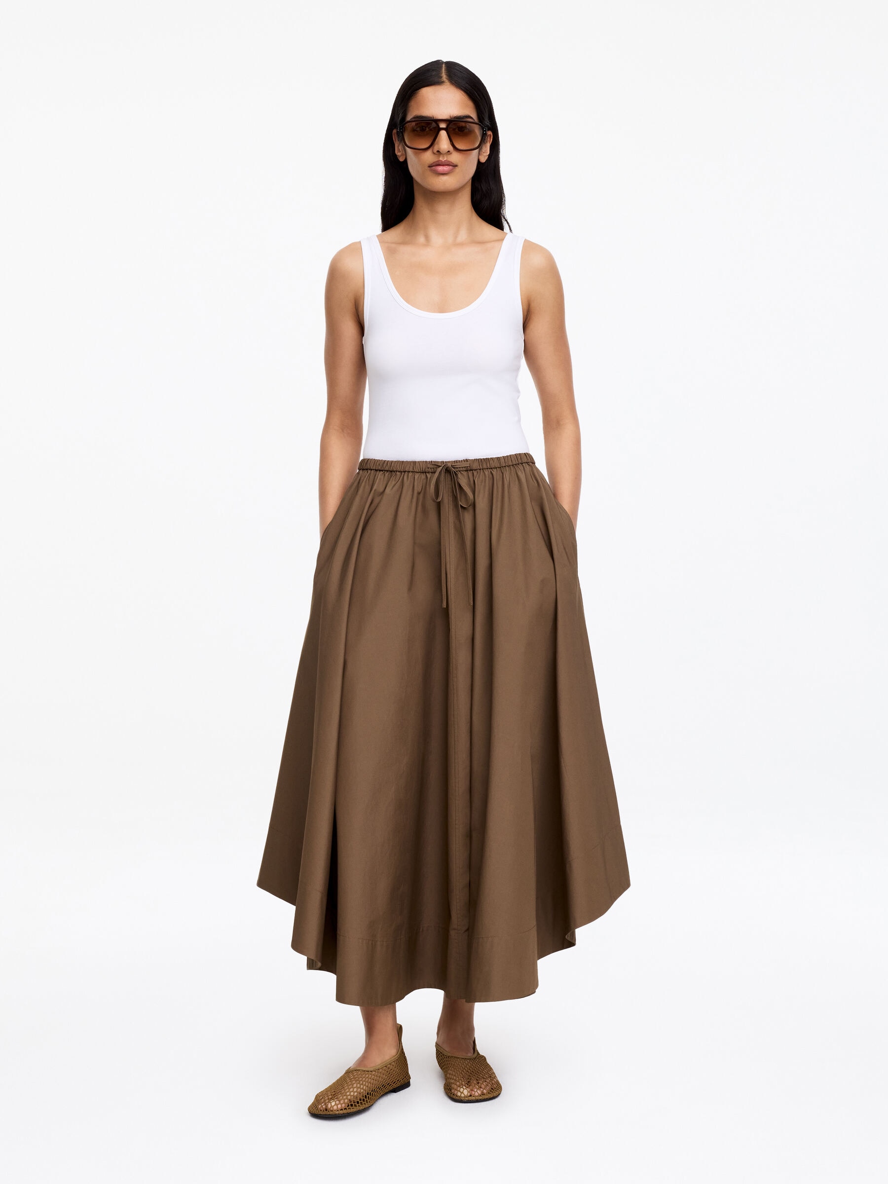 Mesh Ballet Flats - Dark Beige - Women - StillMedia/Lookbook - 8