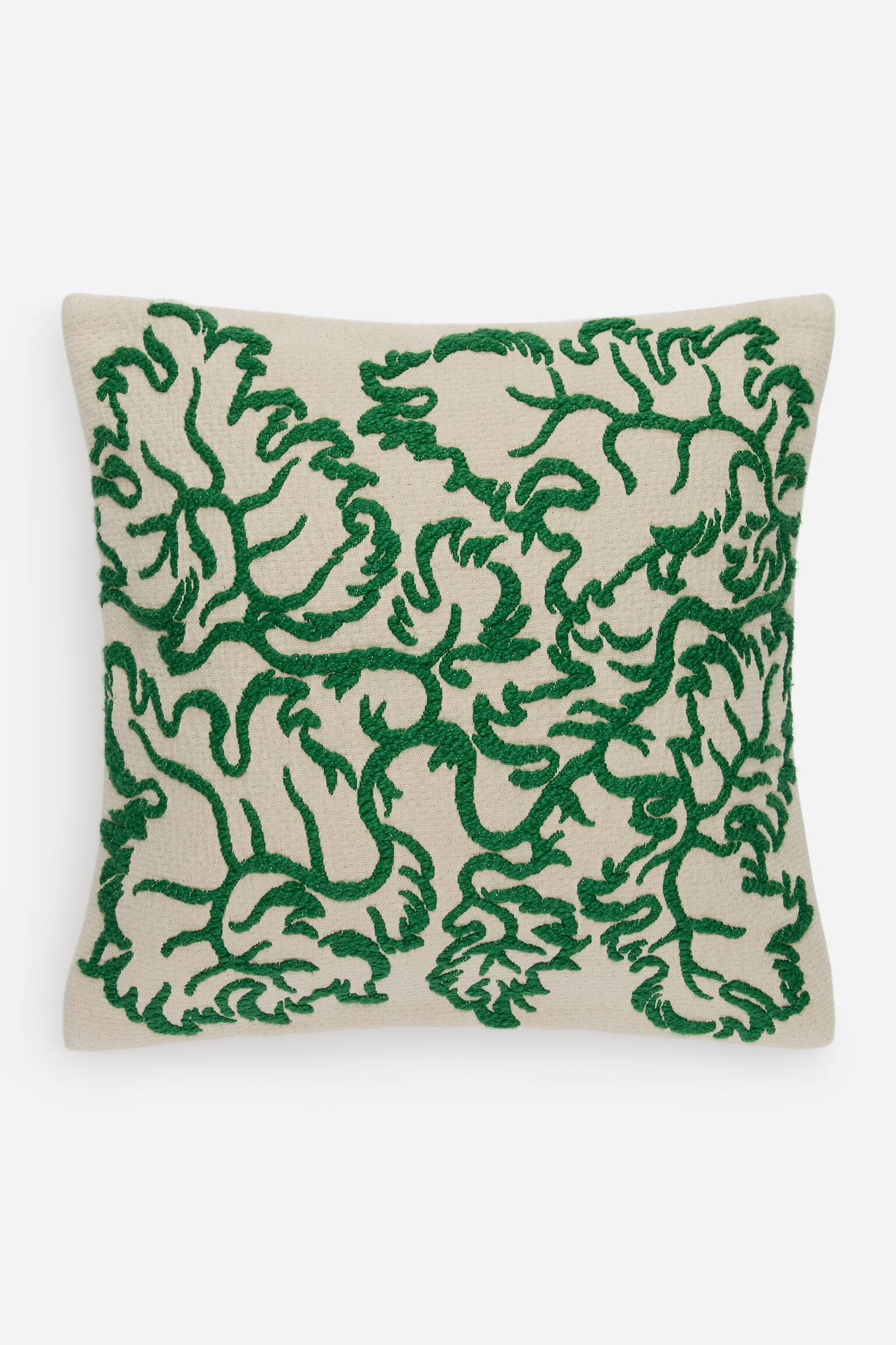 Husă De Pernă Din Bumbac 50x50 cm - Verde/Bej - 4