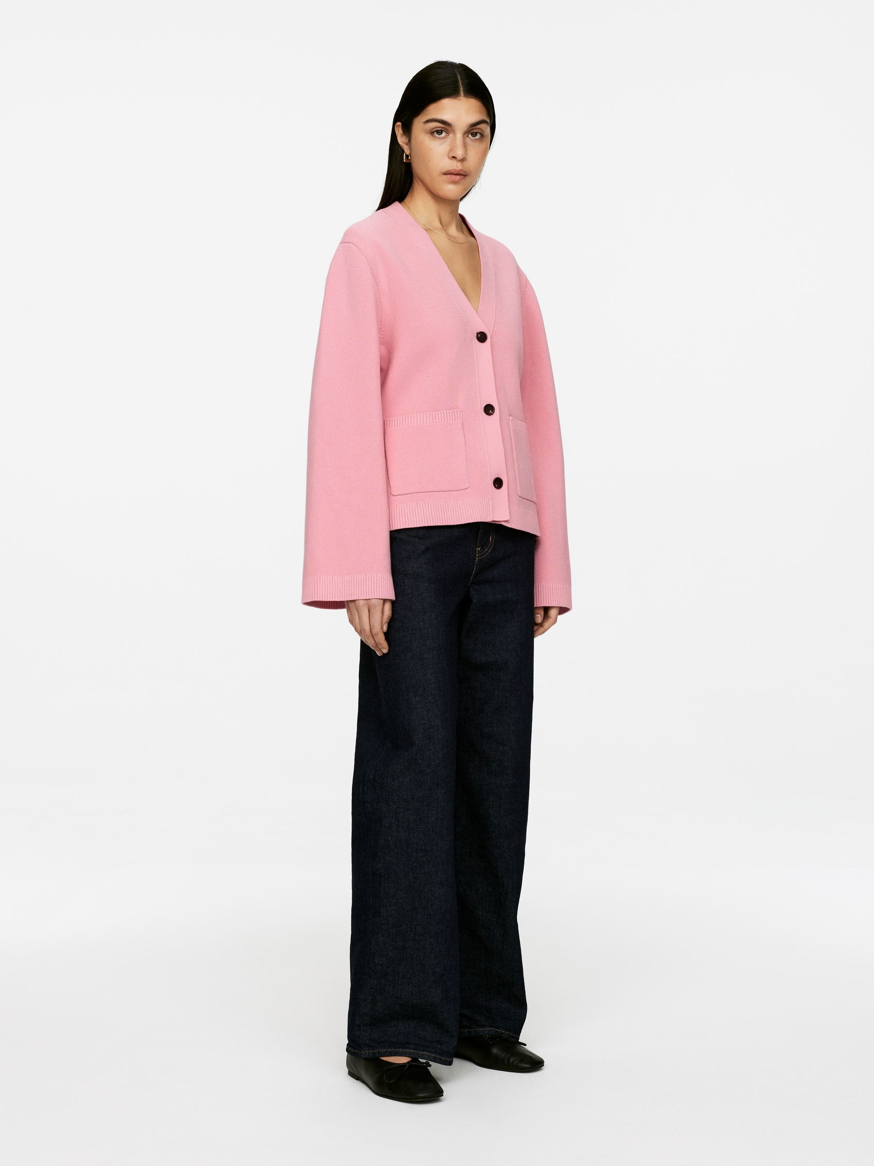 Cotton Cardigan - Pink - Regular fit - Women - StillMedia/Lookbook - 6