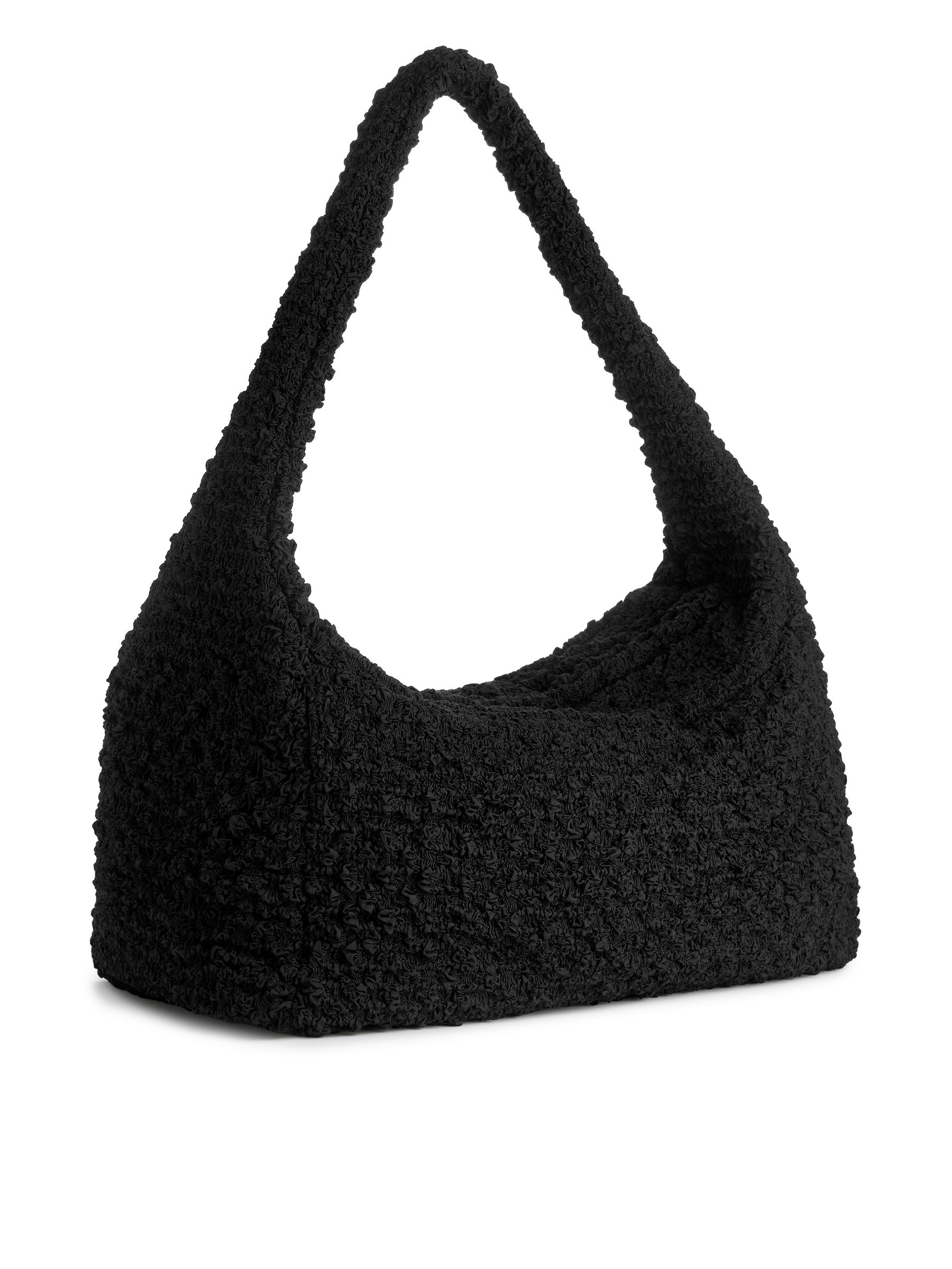 Borsa a spalla increspata - Nero - Women - StillMedia/DescriptiveStillLife - 1