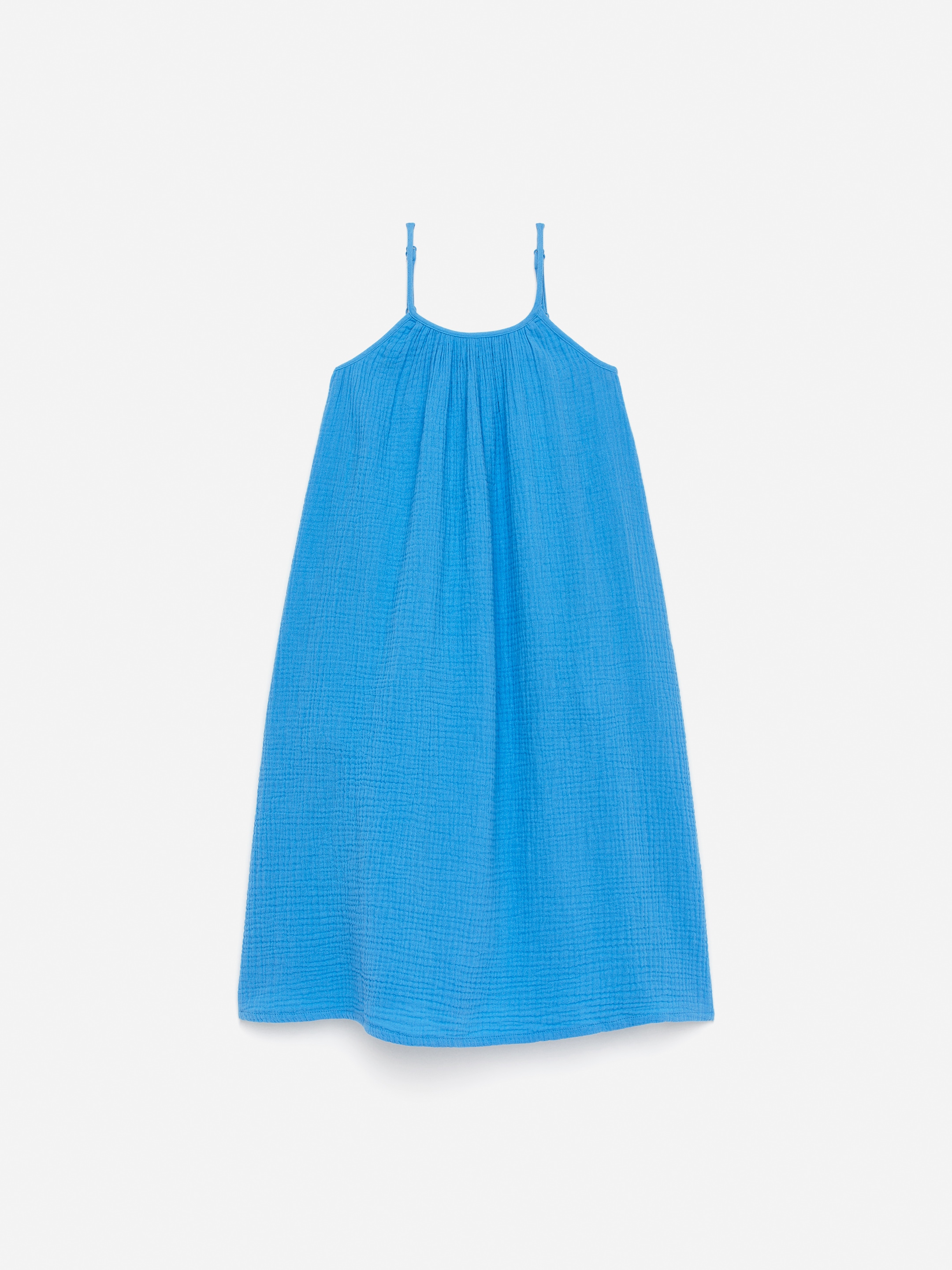 Se større billede: Kjole med stropper i musselin - Blå - BØRN | H&M DK 1