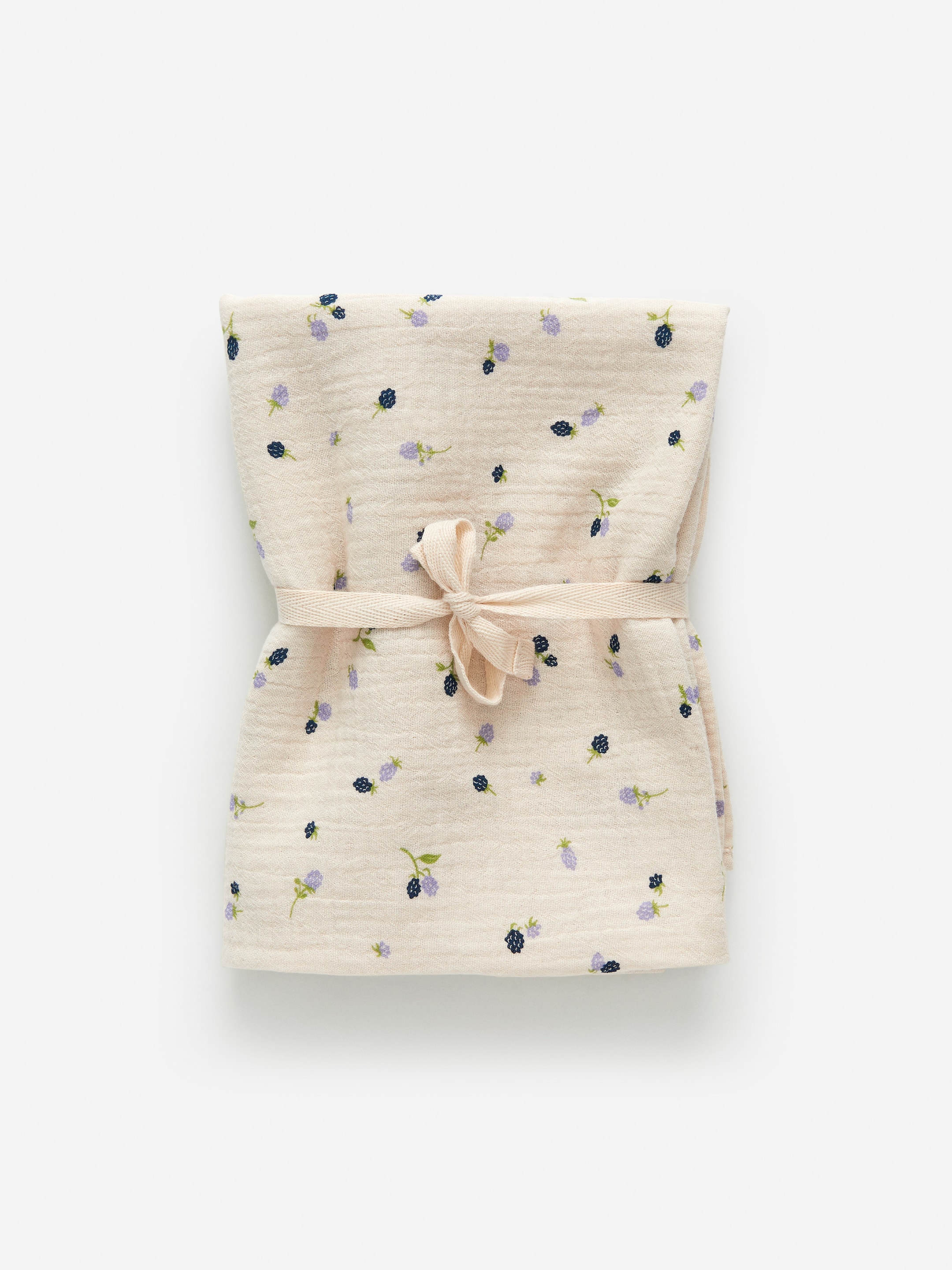 Größeres Bild anzeigen: Decke aus Musselin - Cremeweiß/Brombeeren - Kids | H&M AT 2