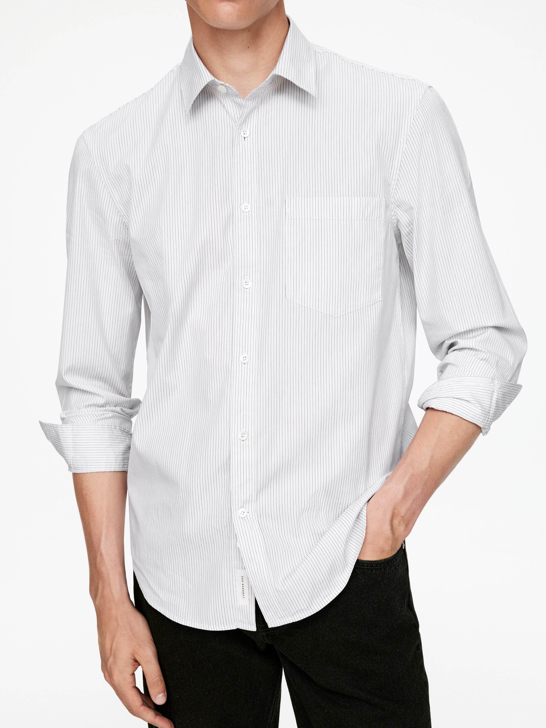 Ver imagen más grande: Camisa de popelina - Azul/blanco roto/negro - HOMBRE | H&M ES 3