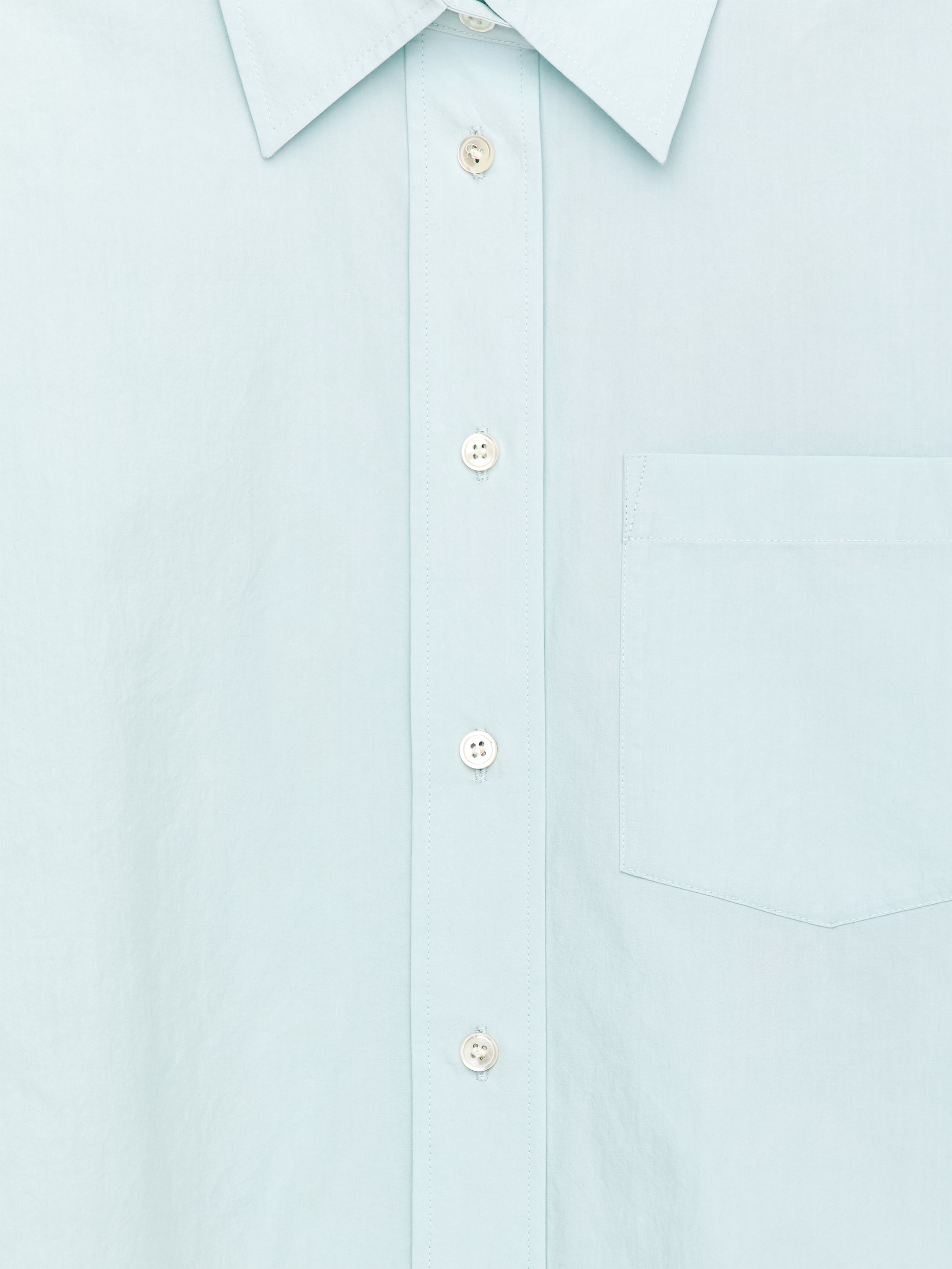 Cotton Shirt - Light Turquoise - Regular fit - Women - StillMedia/DescriptiveDetail - 6