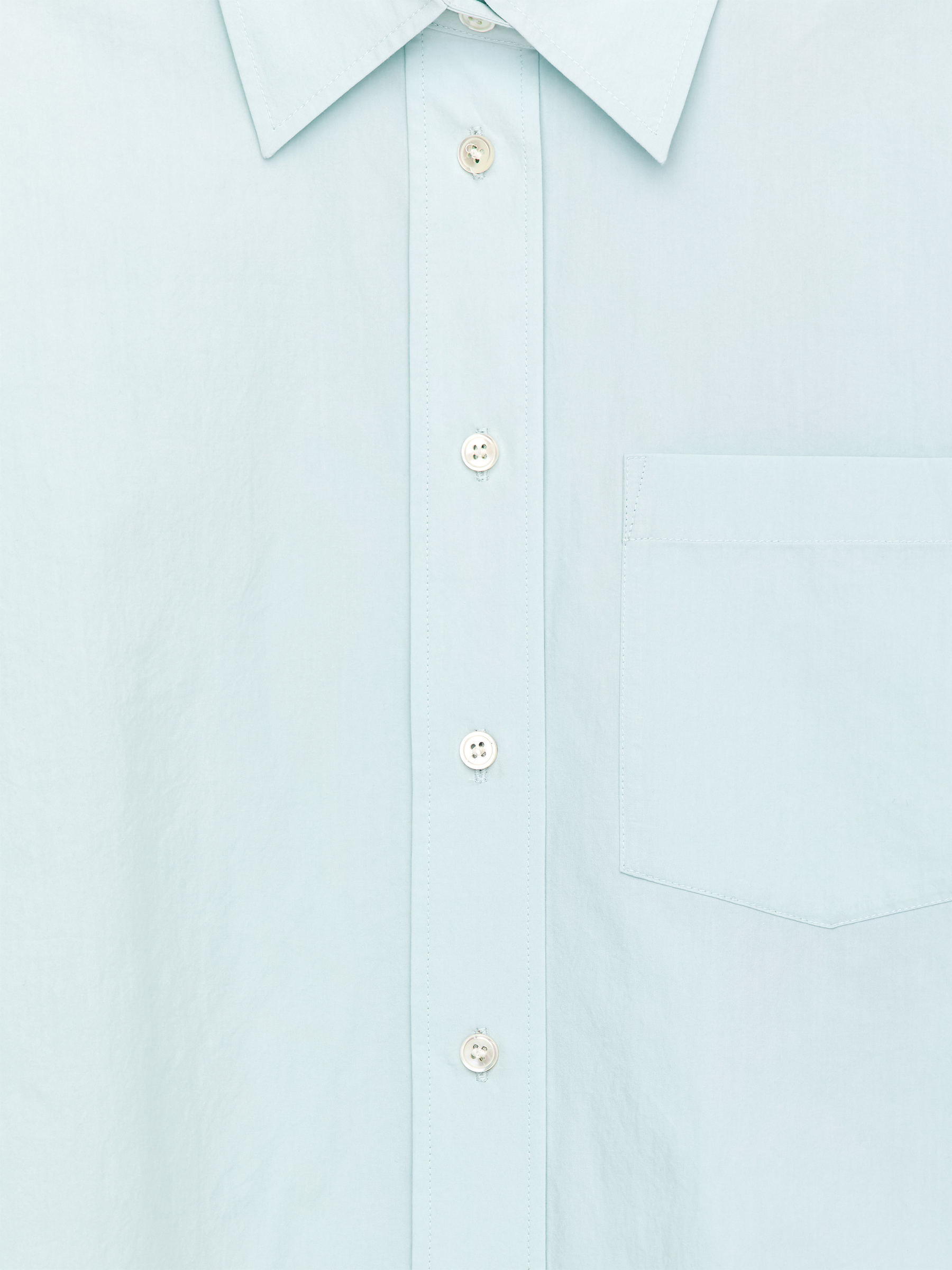 Cotton Shirt - Light Turquoise - Regular fit - Women - StillMedia/DescriptiveDetail - 6