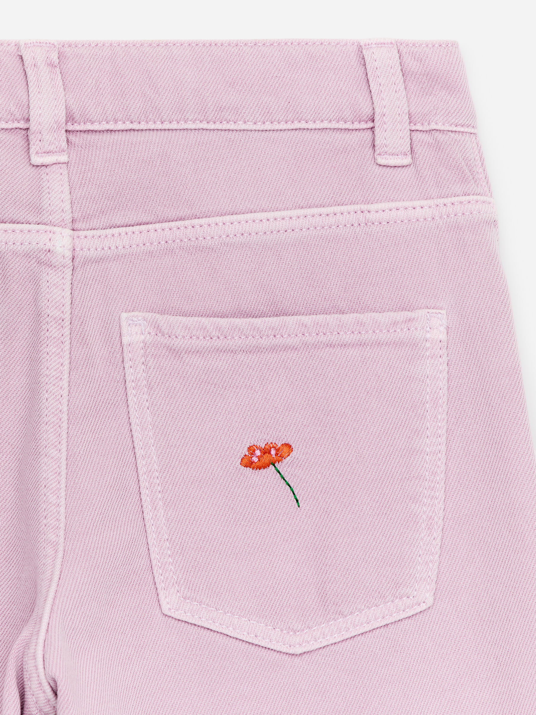 Embroidered Denim Trousers - Lilac - Relaxed fit - Children - StillMedia/DescriptiveDetail - 3