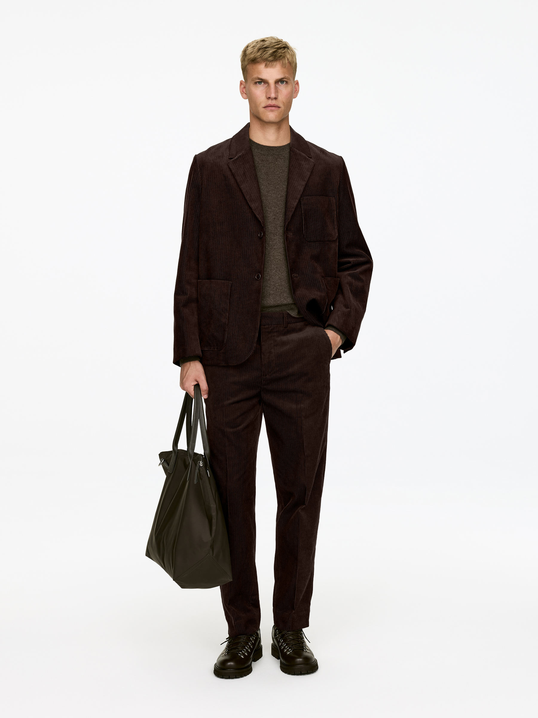 Corduroy Trousers-#3F3838-16968