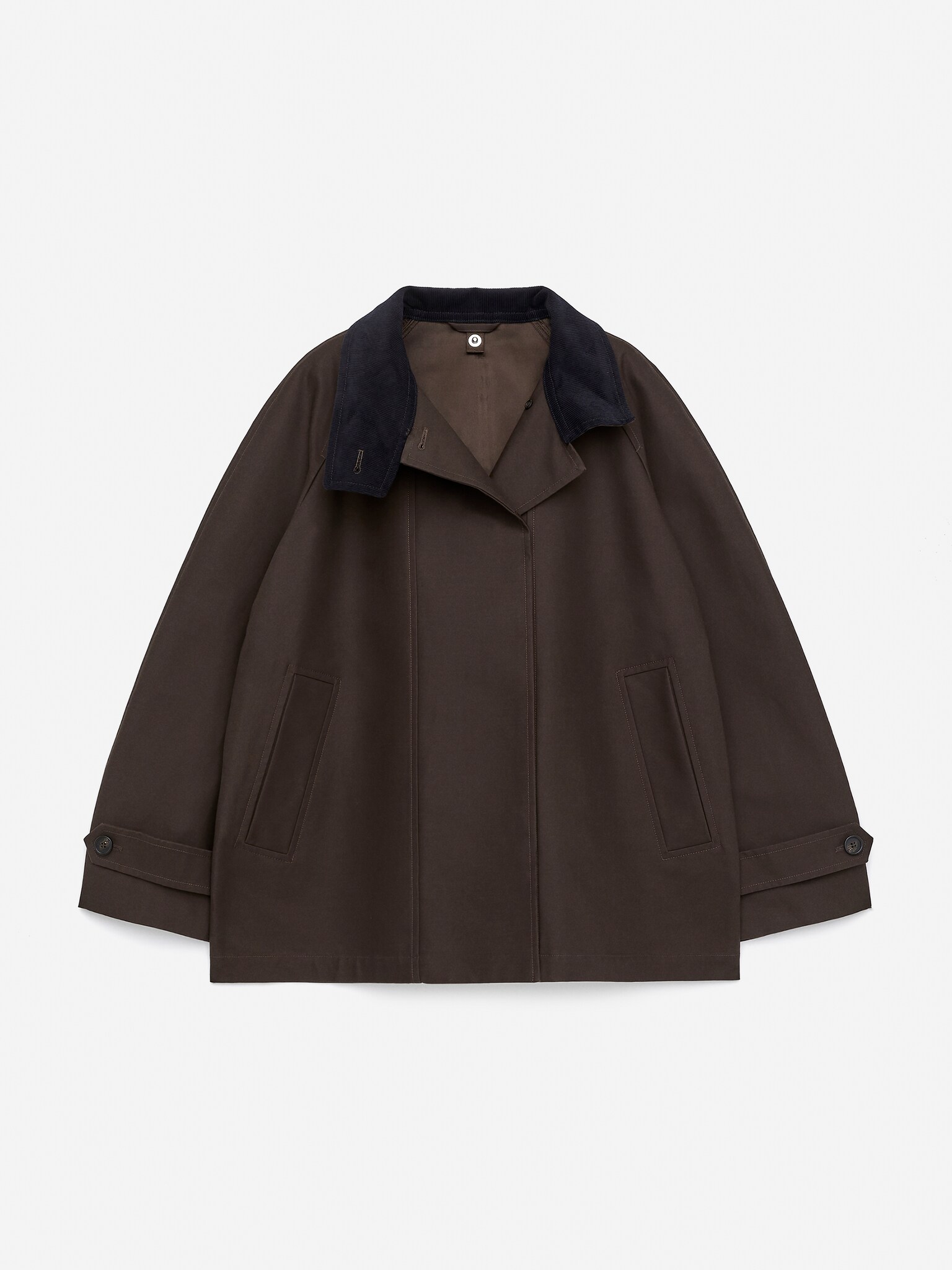 Veste en coton doublée - Marron foncé/Beige foncé - 4