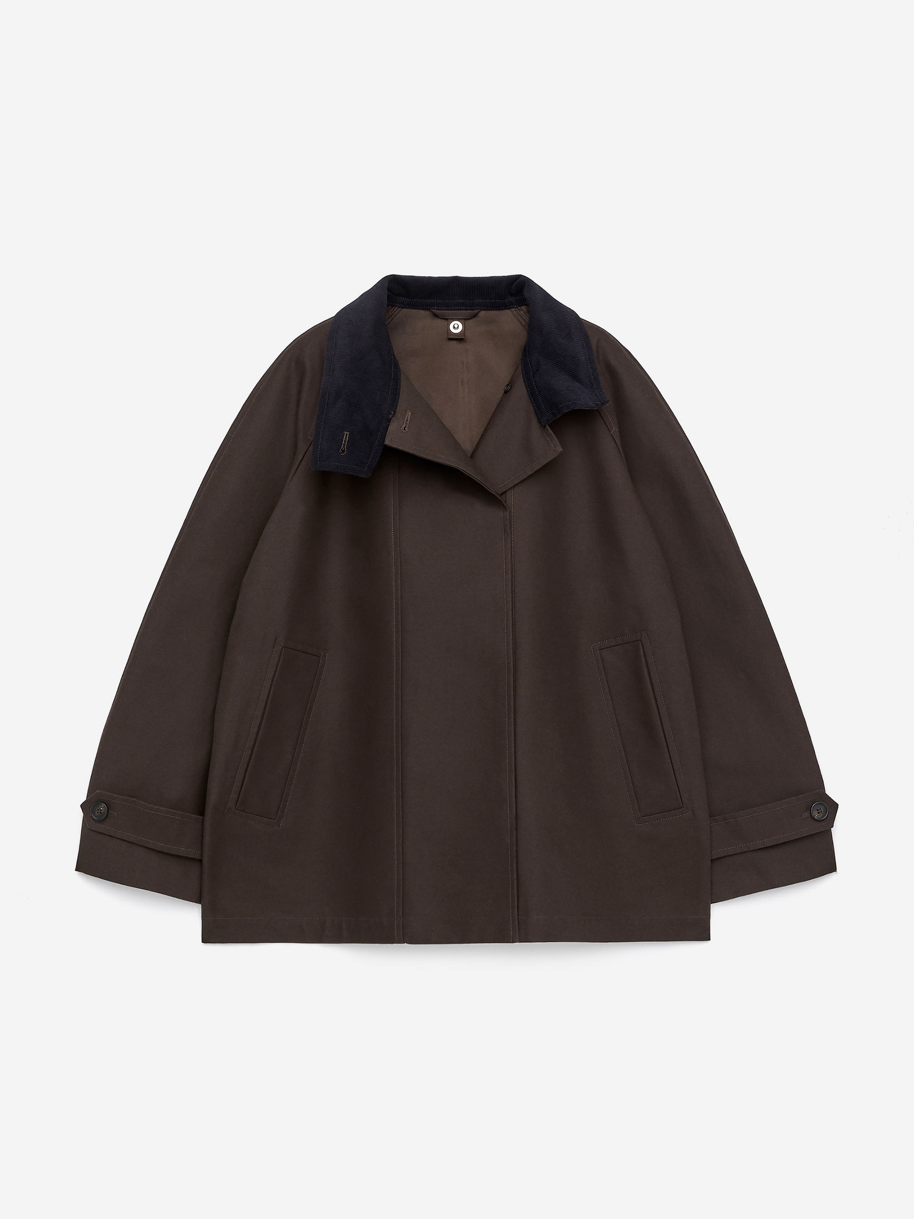 Lined Cotton Jacket - Dark Brown - Loose fit - Women - StillMedia/DescriptiveStillLife - 2