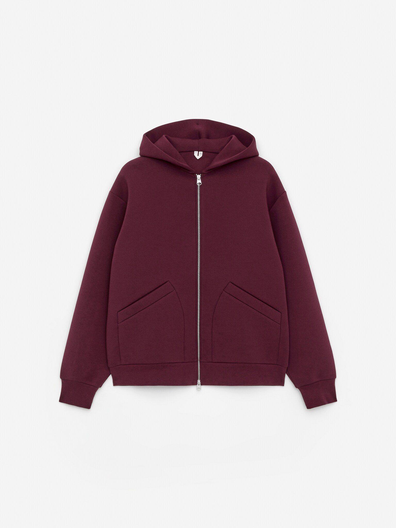 Sweat à capuche zippé en néoprène - Rouge foncé/Gris chiné/Bleu foncé - 2