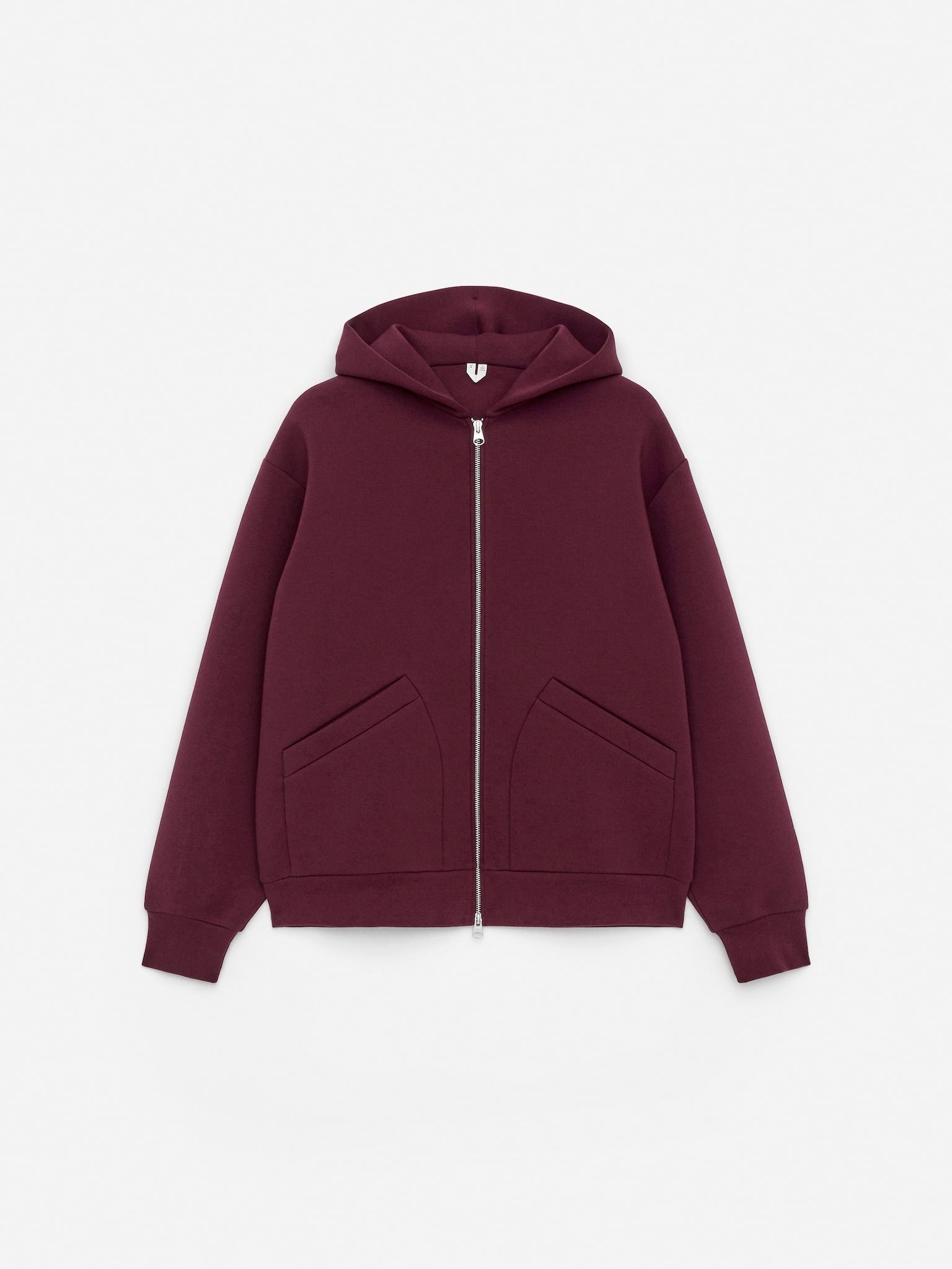 Scuba Zip Hoodie - Dark Red/Dark Blue/Grey Melange