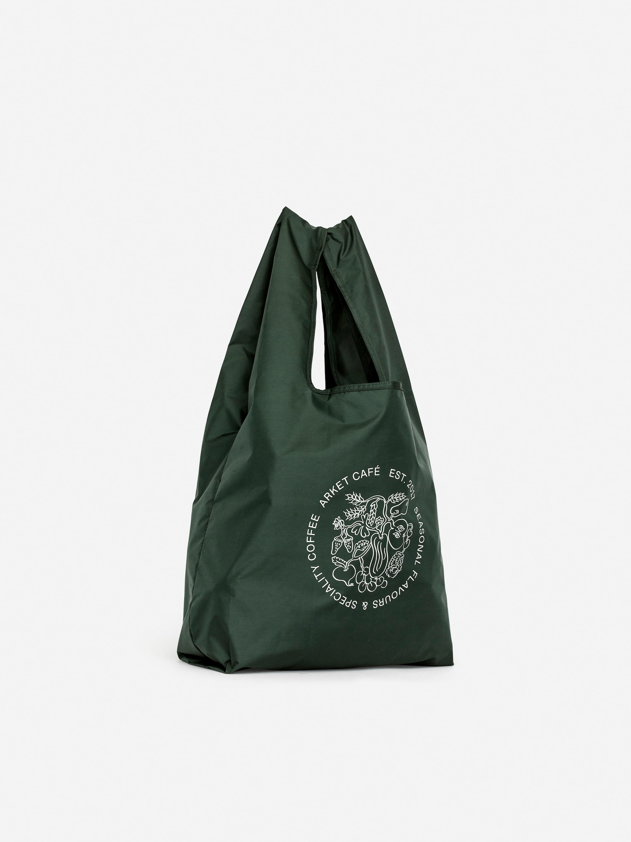 ARKET CAFÉ Packable Tote - Dark Green - Café - StillMedia/DescriptiveStillLife - 3