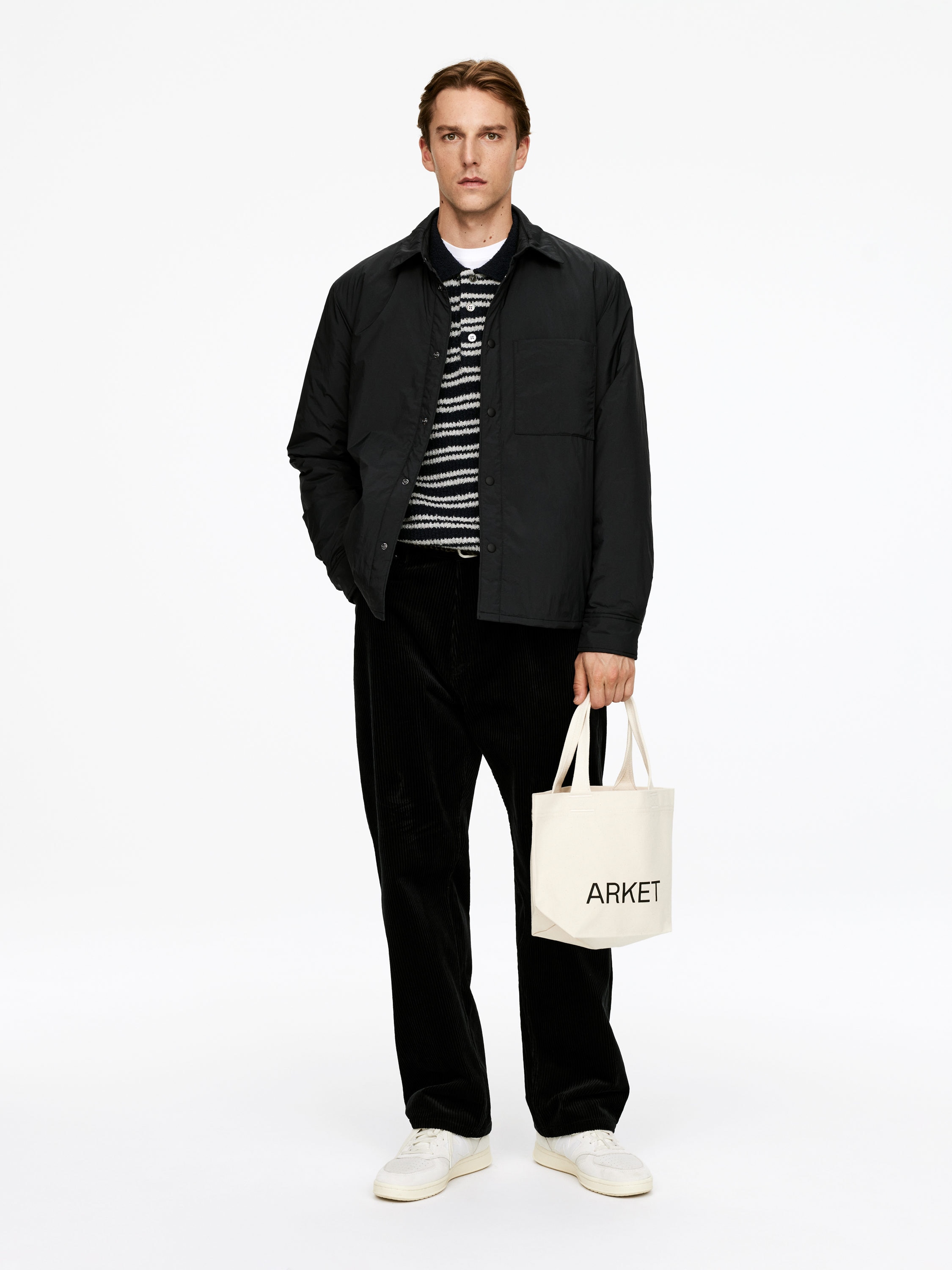 ARKET Canvas Mini Tote - Off White/Black - Travel - StillMedia/Lookbook - 9