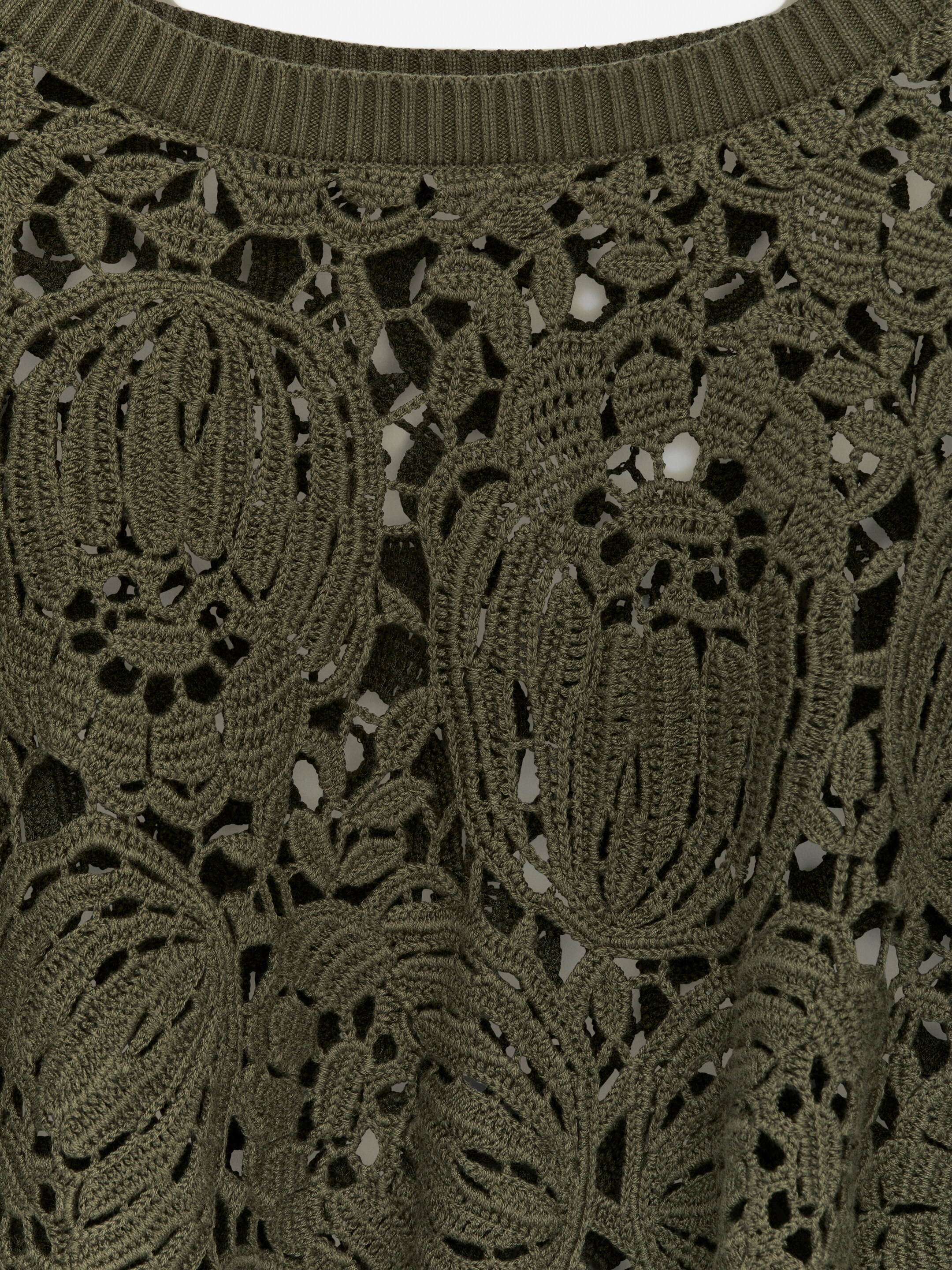 Agrandir l'image: Pull en maille ajourée - Vert kaki - FEMME | H&M BE 2
