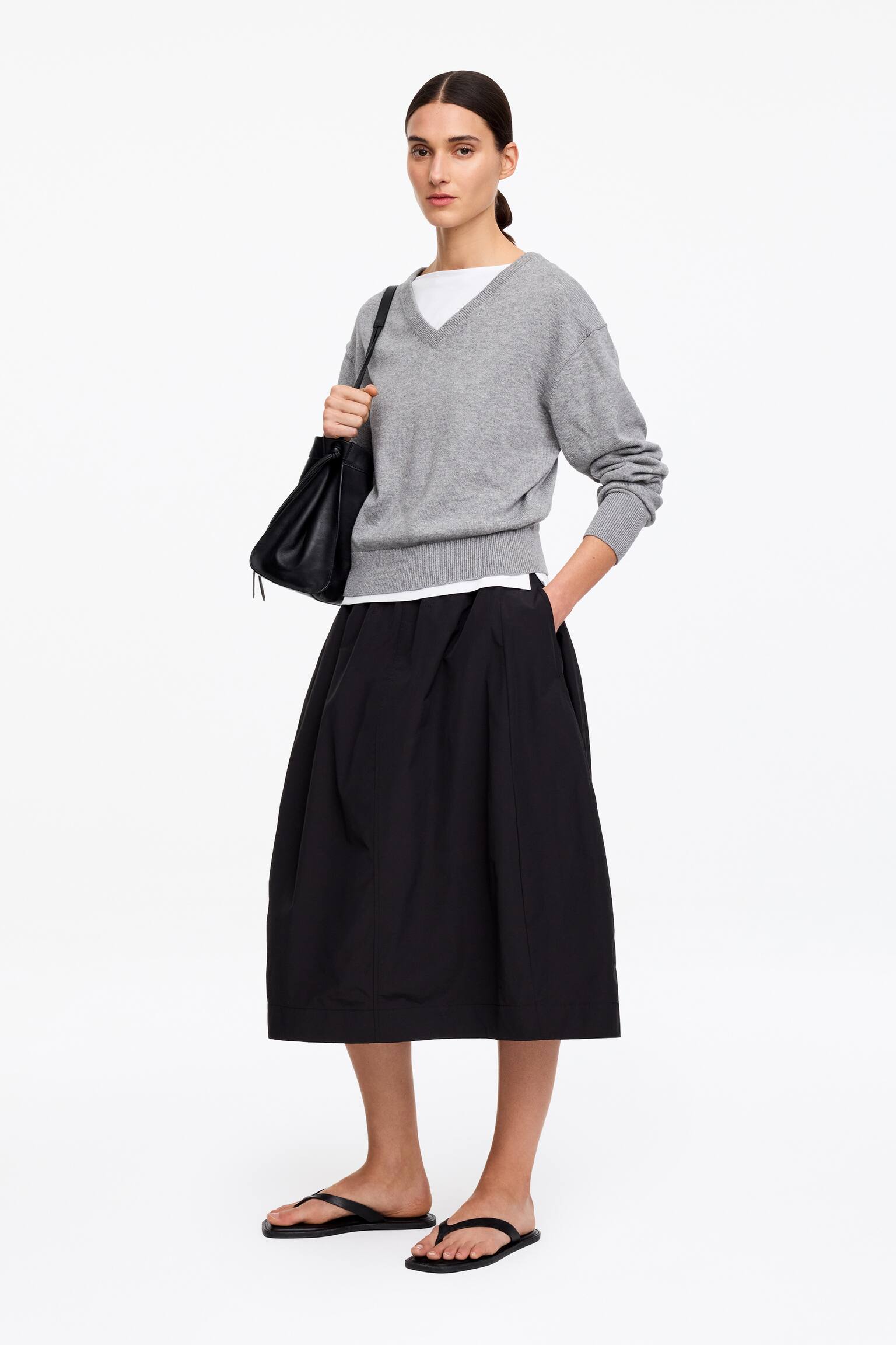 Linne med båtringning - Vit/Blå - 5