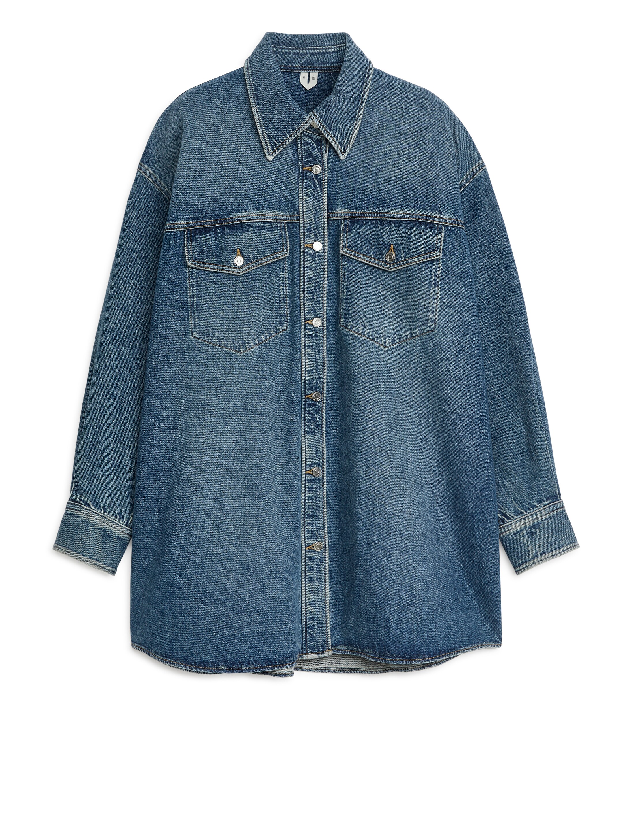 Größeres Bild ansehen: Oversize-Jeanshemd - Blau - Ladies | H&M DE 1