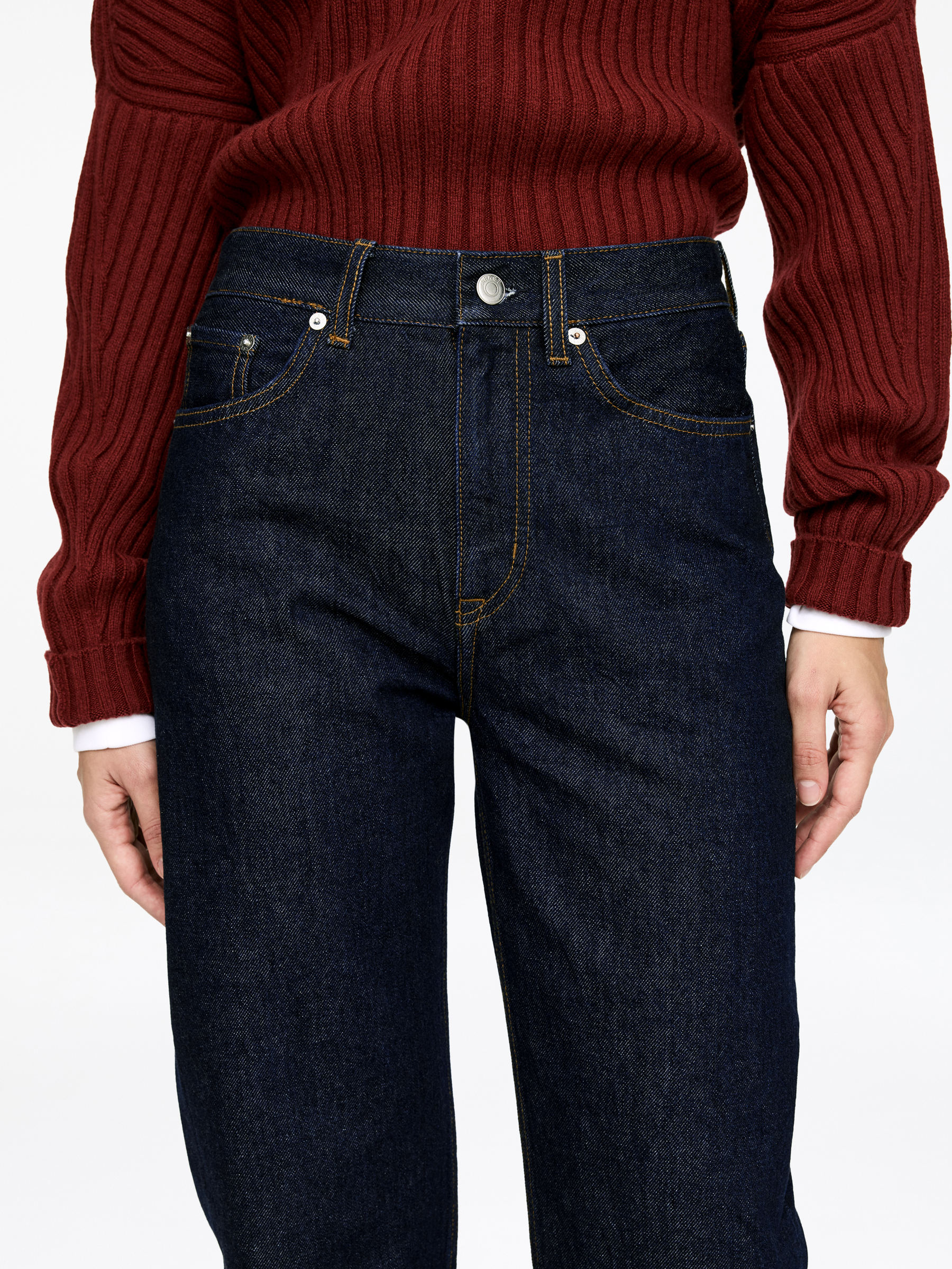 VIOLET Tapered Jeans - Dunkelblau - Regular Fit - Damen - StillMedia/Lookbook - 5