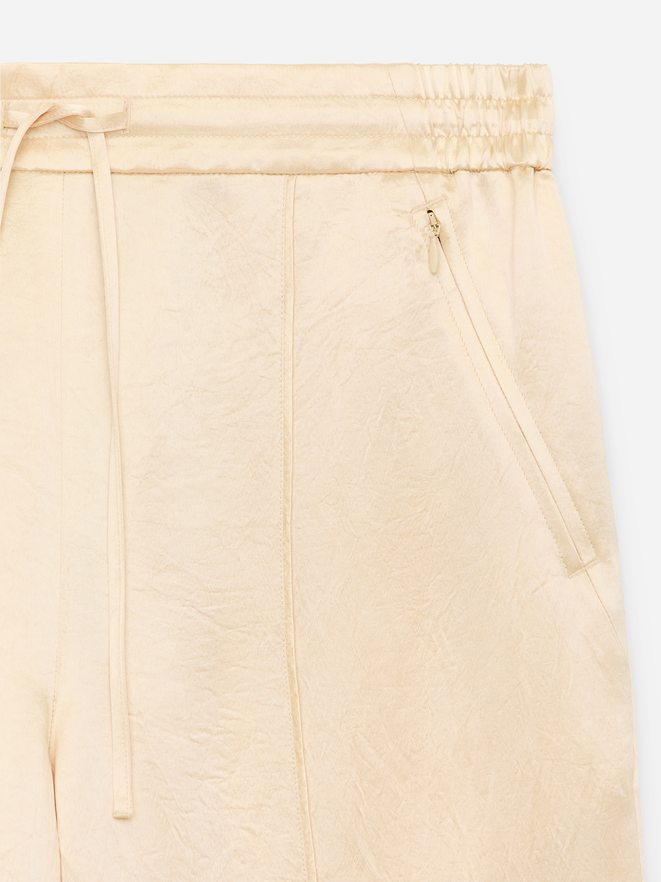 Satin Trousers - Light Beige - Relaxed fit - Women - StillMedia/DescriptiveDetail - 1