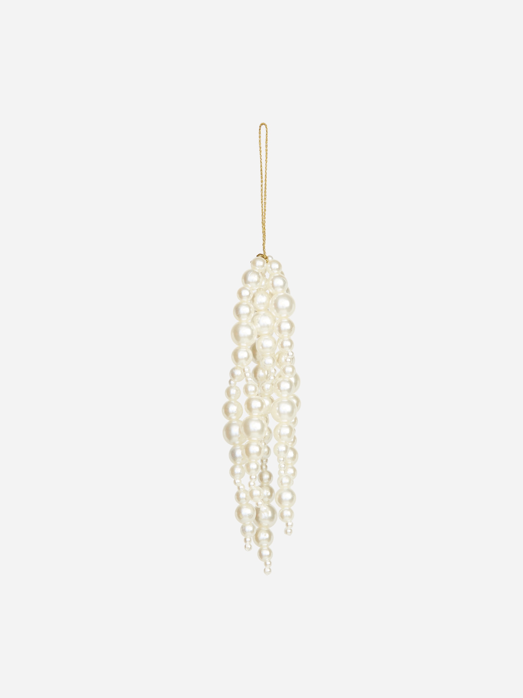 Beaded Tassel-White-20878