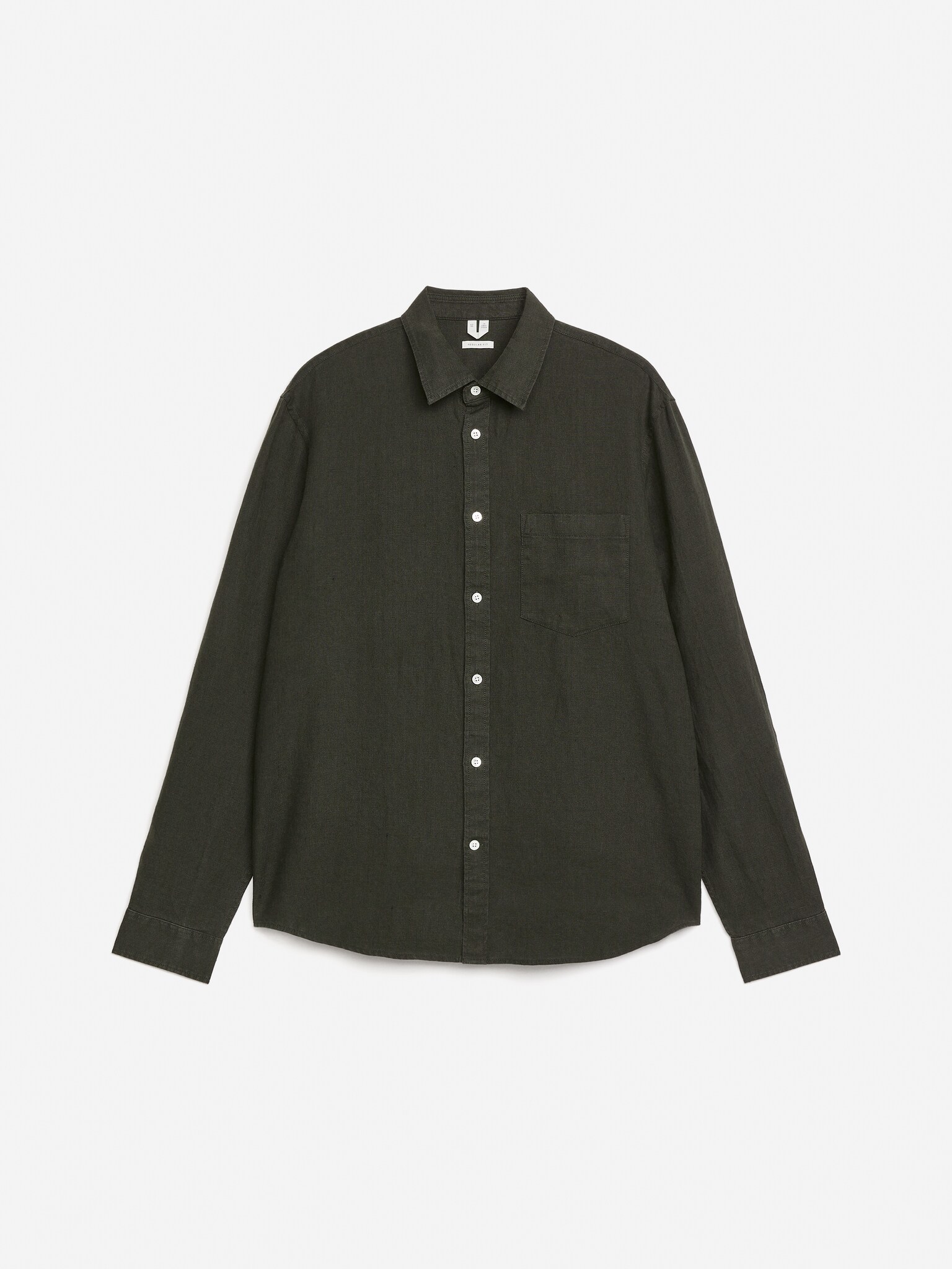 Regular-Fit Linen Shirt - Dark Green/Dark Blue/Beige/Blue/White/Dusty Green - 2