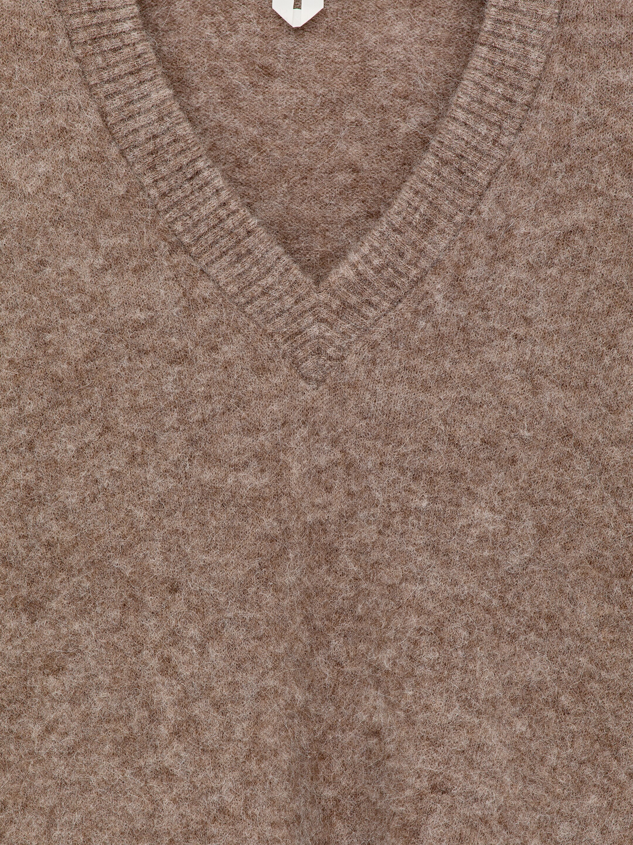 Ingrandisci l'immagine: Alpaca-Wool Blend V-Neck Jumper - Taupe - DONNA | H&M CH 6