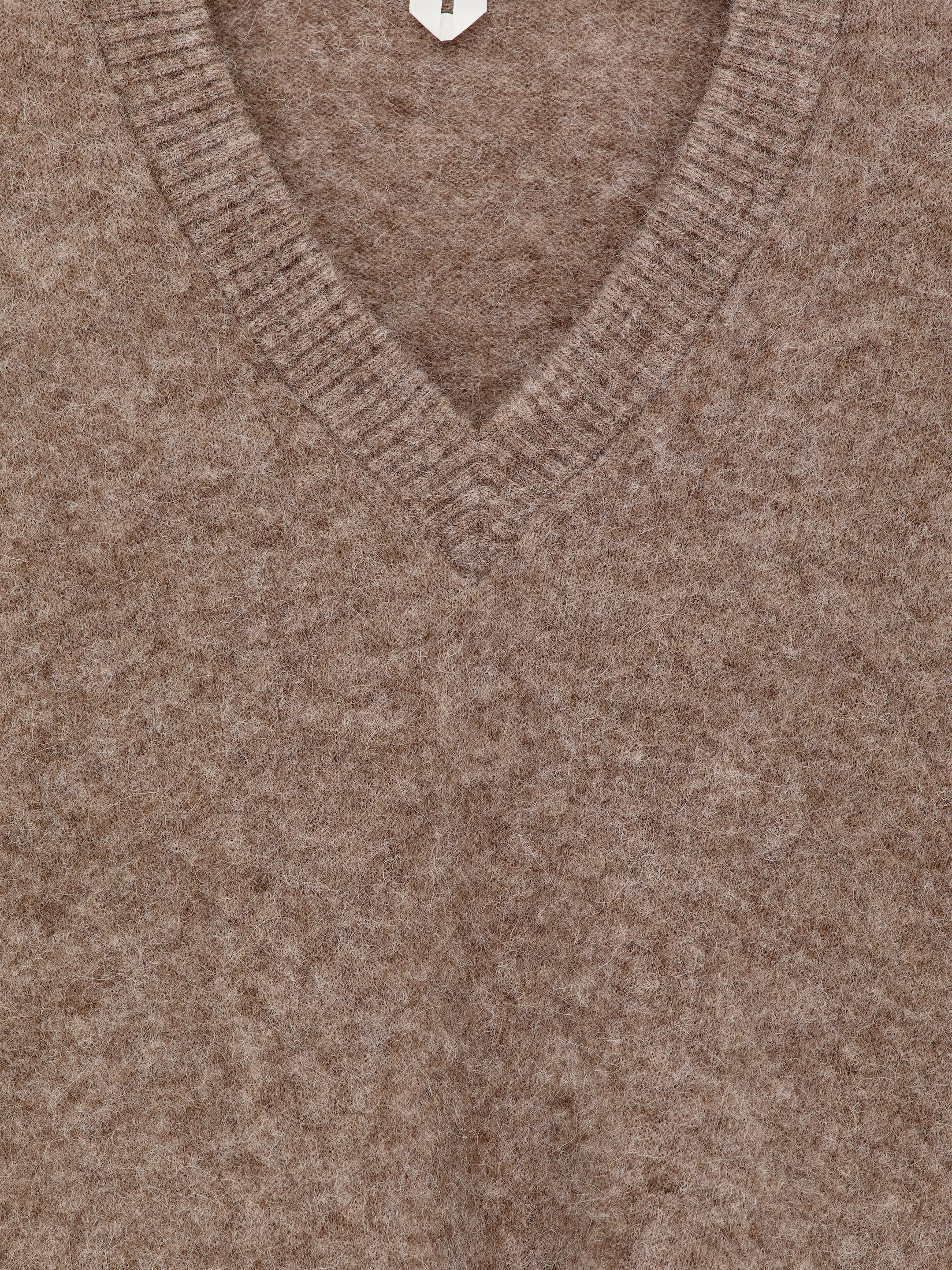 Pull col V en mélange de laine et d'alpaga - Taupe - Loose fit - Femme - StillMedia/DescriptiveDetail - 2