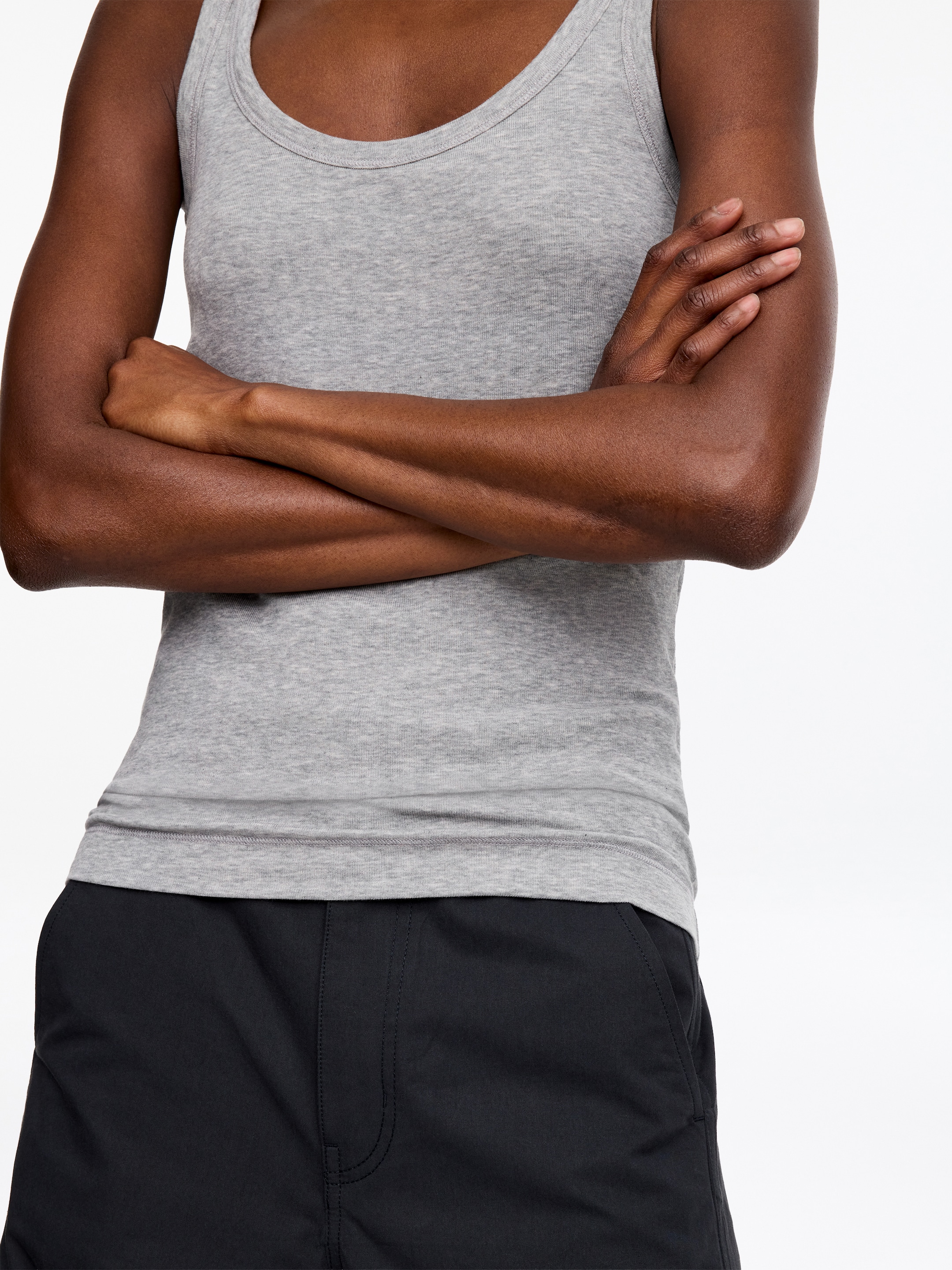 Tanktop mit U-Ausschnitt - Graumeliert - Regular Fit - Damen - StillMedia/Lookbook - 4