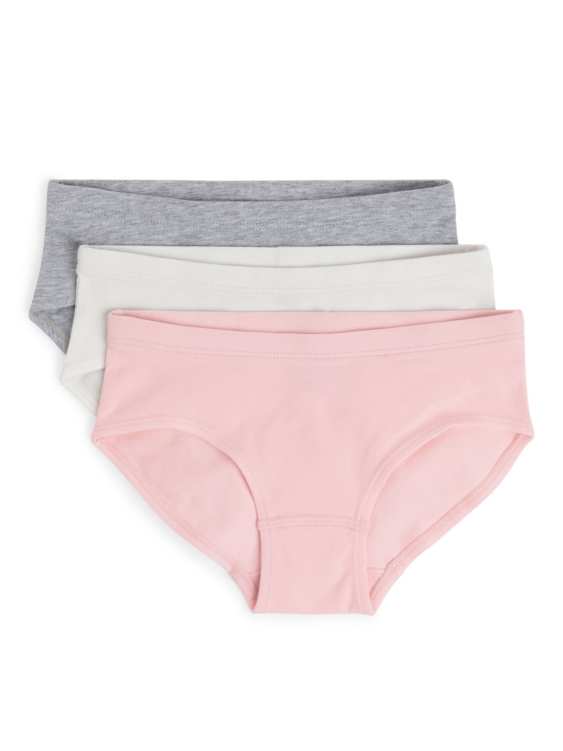 Slips aus Baumwolljersey, 3er-Set - rosa/weiß/grau - Regular Fit - Kinder - StillMedia/DescriptiveStillLife - 4