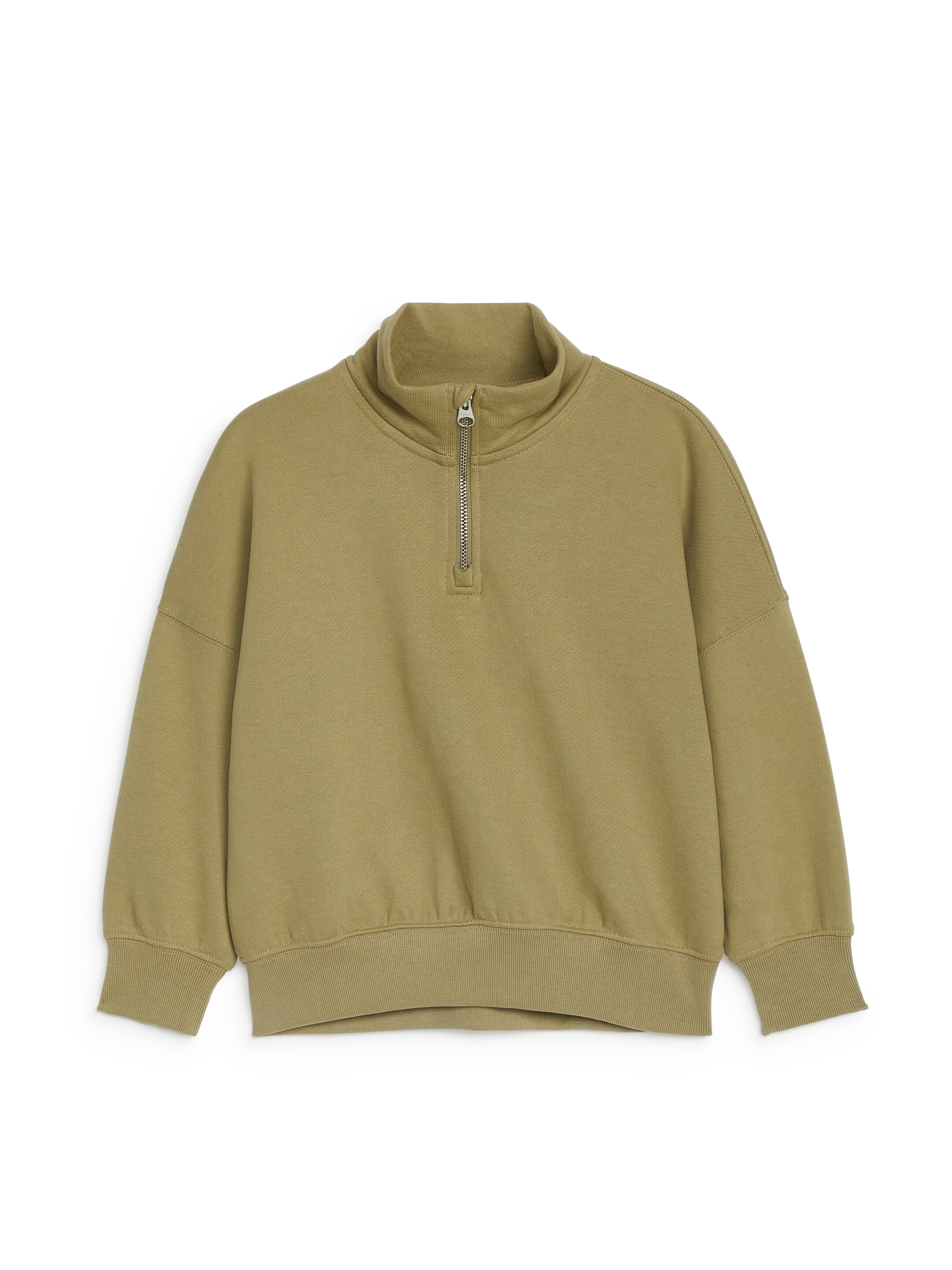 Agrandir l'image: Sweat à demi-zip - Vert kaki - ENFANT | H&M CH 1