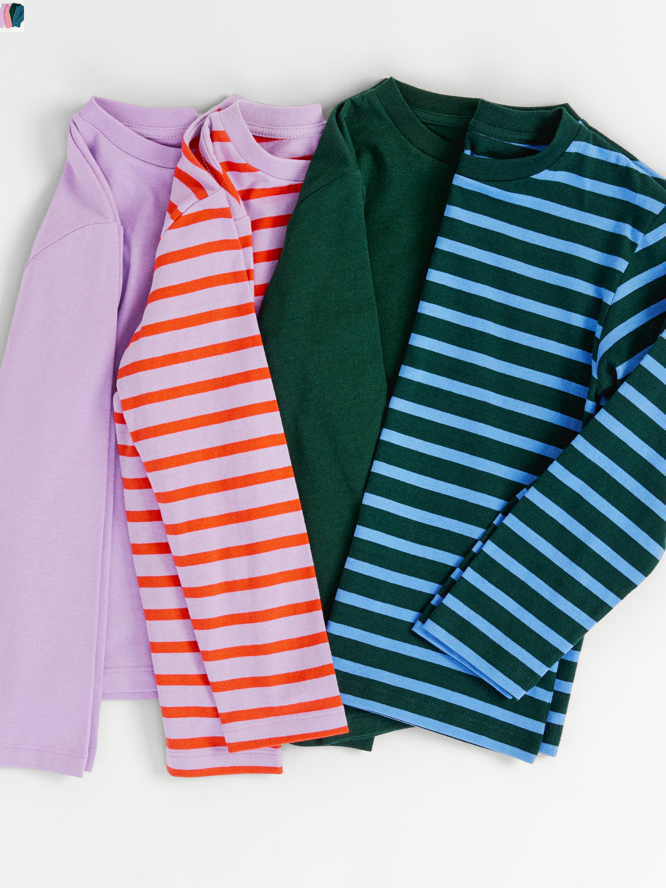 Long-Sleeved T-Shirt Set of 2 - Green/Blue - Regular fit - Children - StillMedia/Environmental - 1