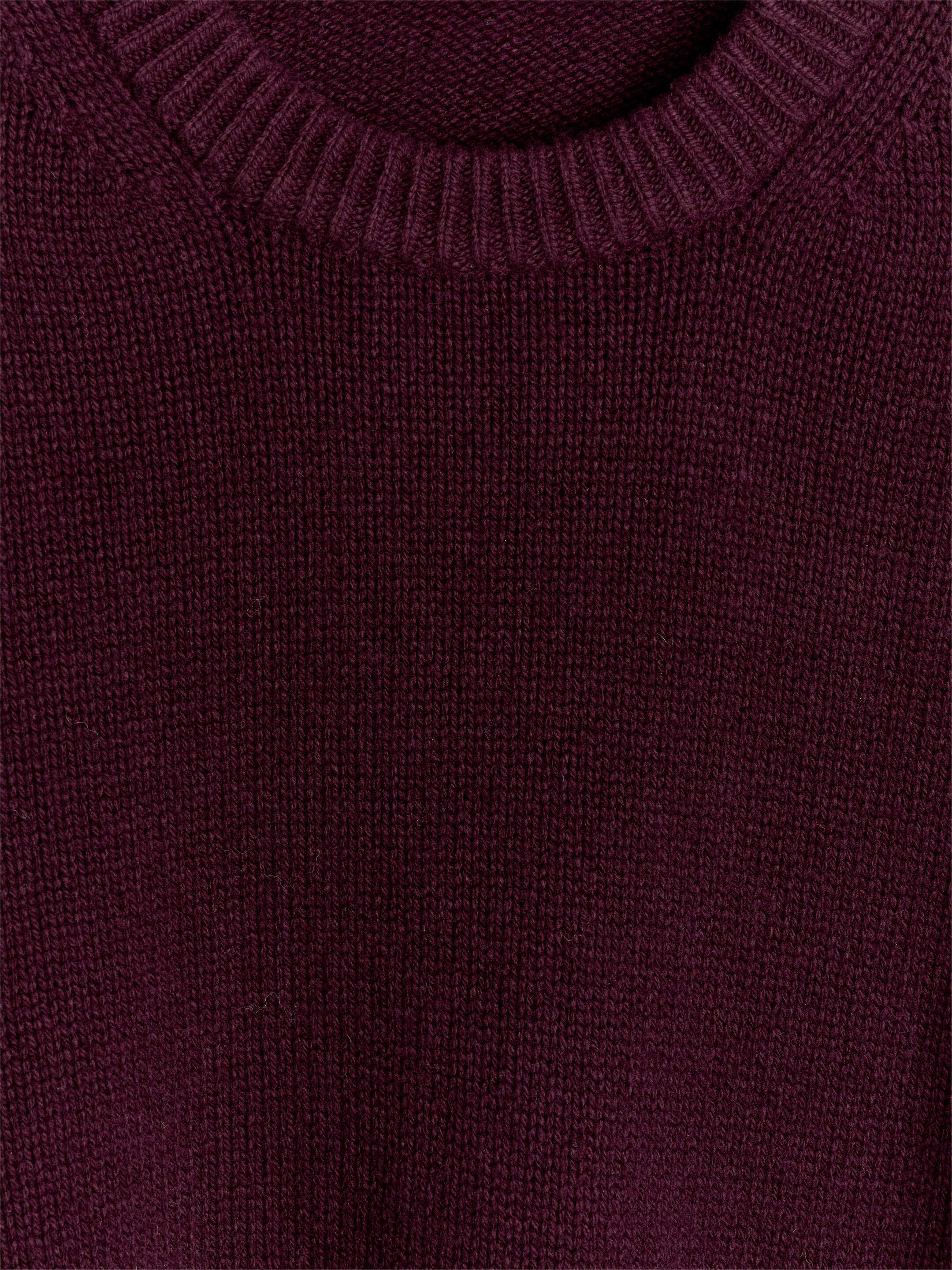 Vezi imaginea mai mare: Pulover din amestec de lână tricotată gros - Dark Red - BĂRBAŢI | H&M RO 2