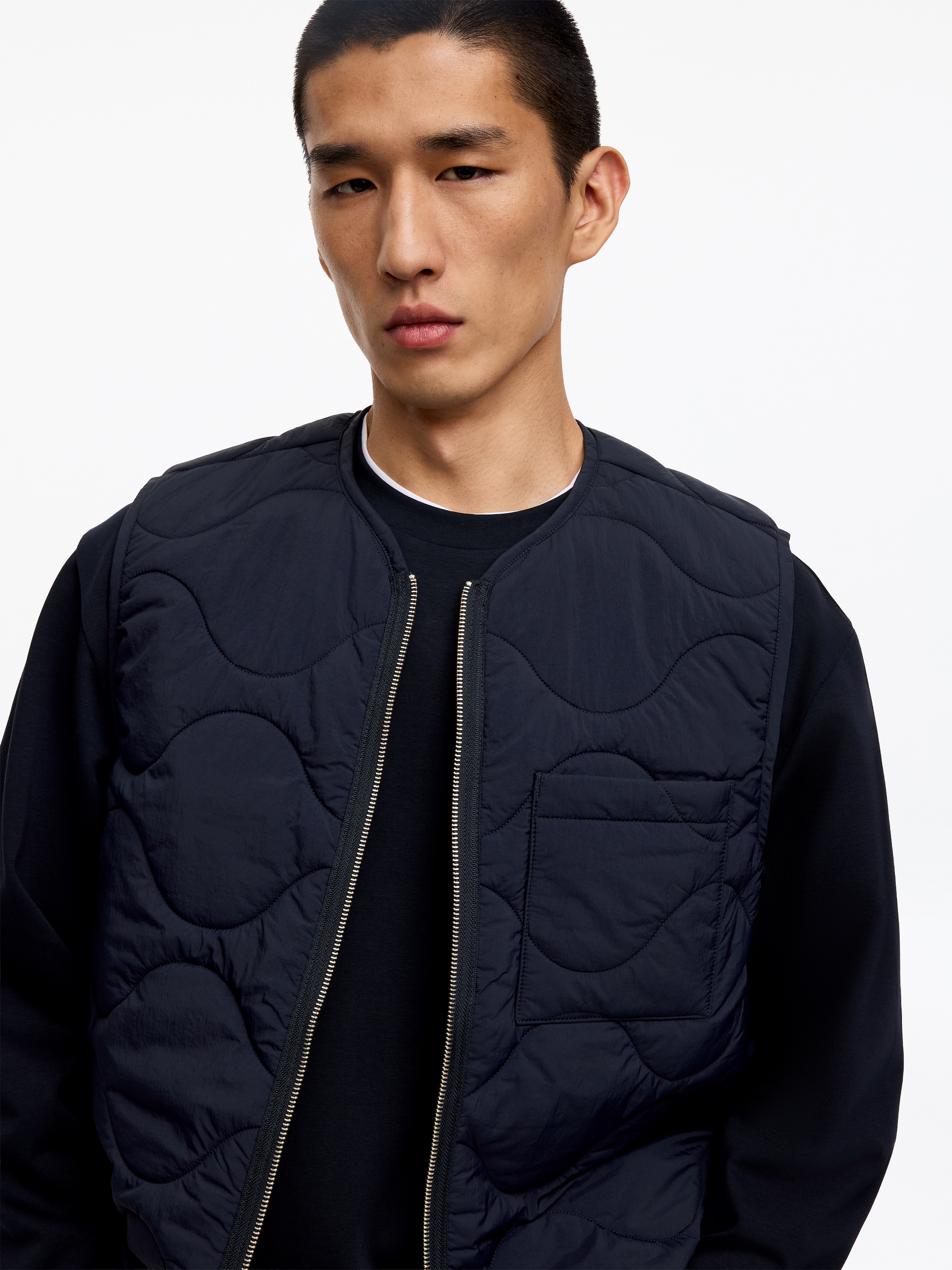Gilet con imbottitura trapuntata 2-in-1 - Blu scuro - Regular fit - men - StillMedia/Lookbook - 4