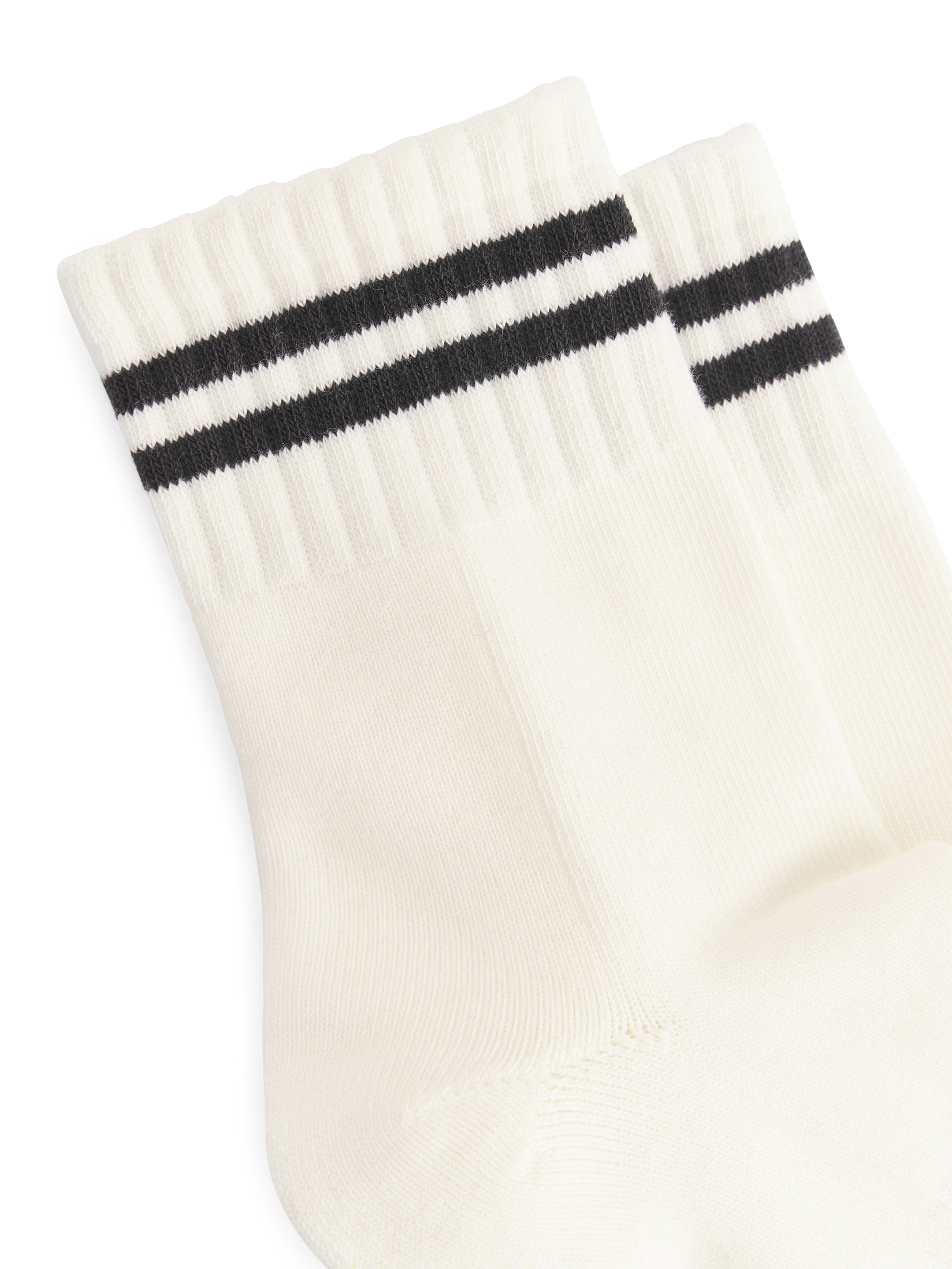 Ribbade sportstrumpor - Vit/Svart - Men - StillMedia/DescriptiveDetail - 3