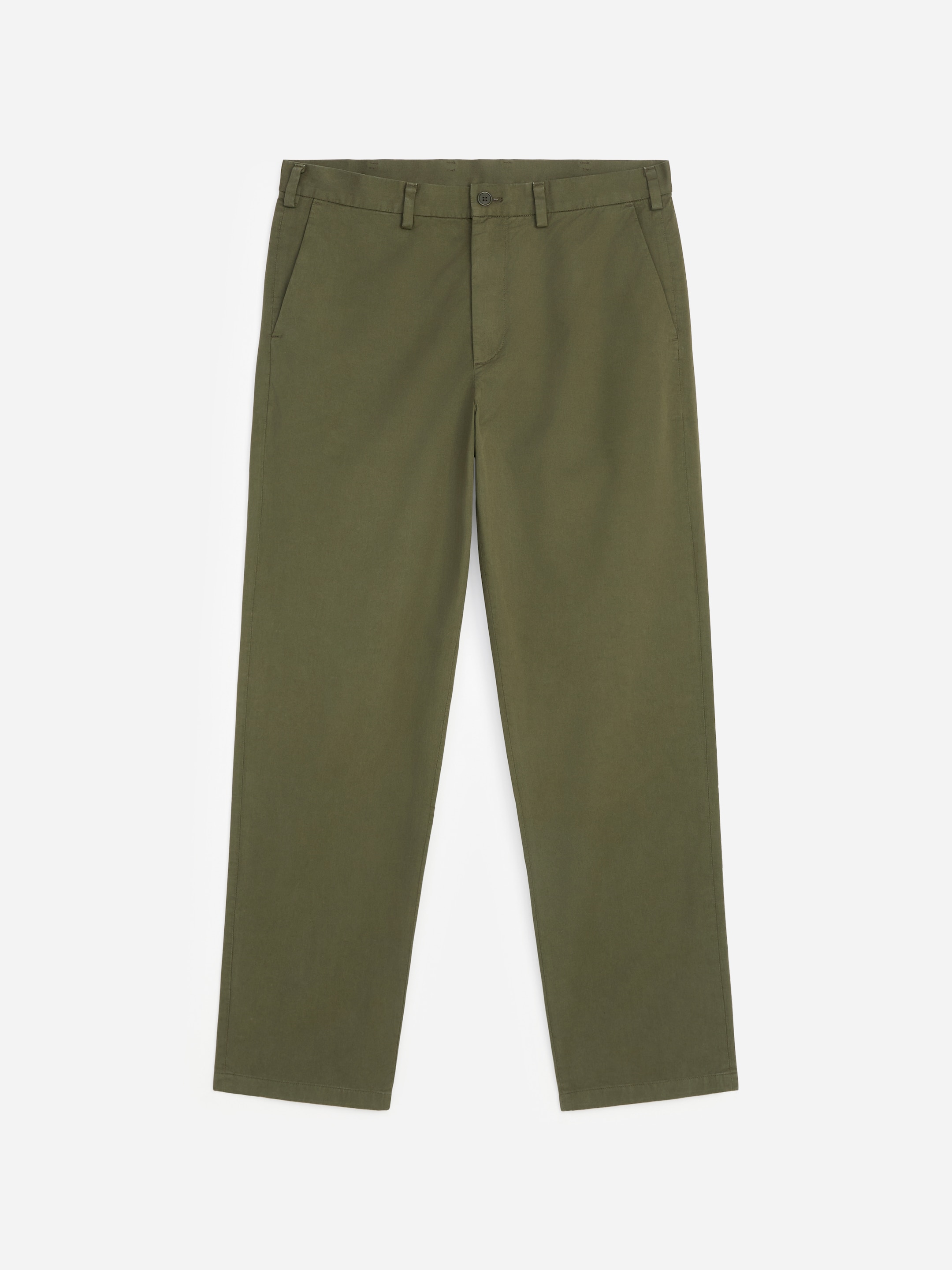 Straight Cotton Chinos-Green-19328